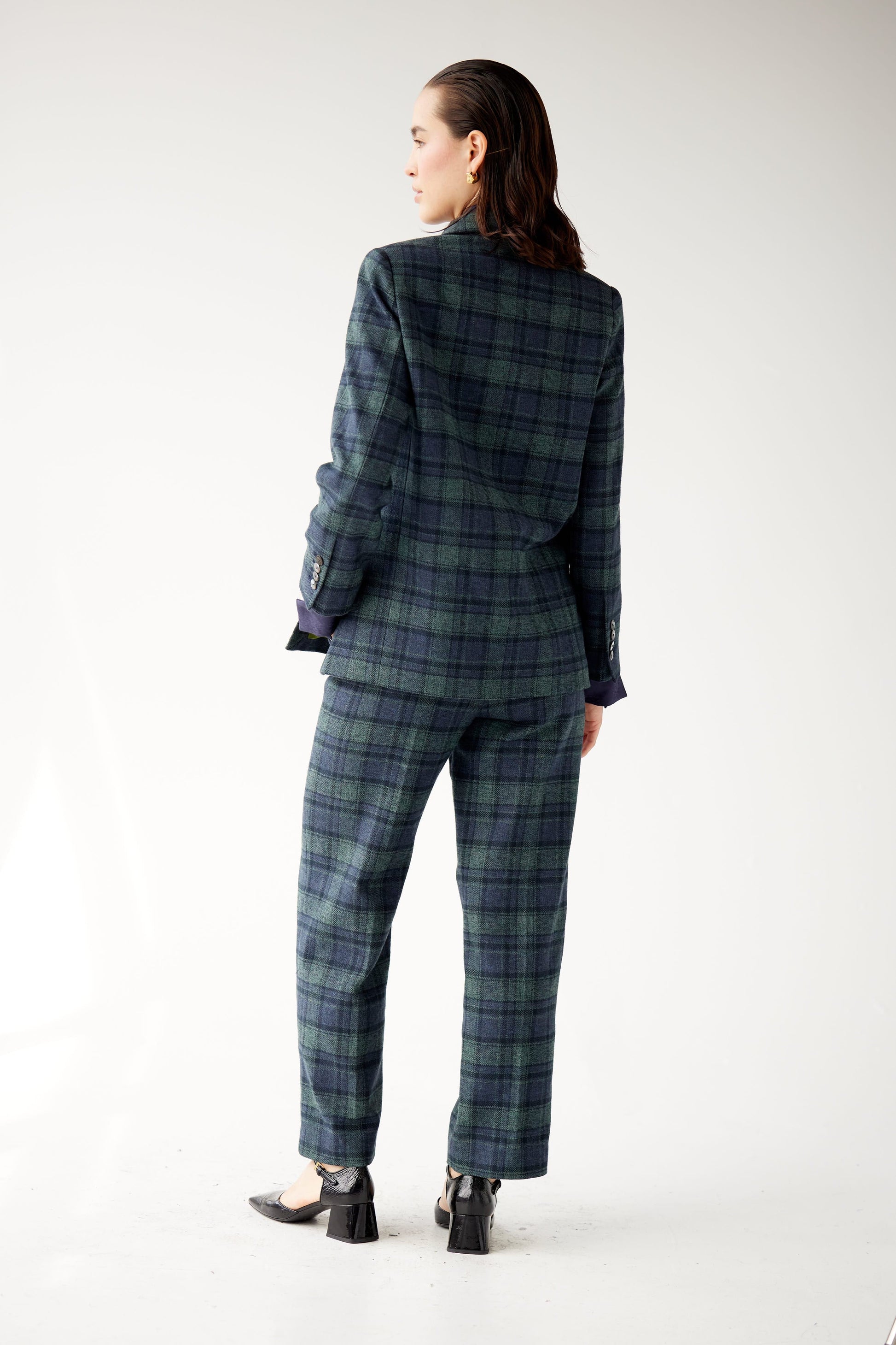SAMPLE FW25 - Charlie Jacket in Cotton Plaid Suiting Samples CHRISTINE ALCALAY