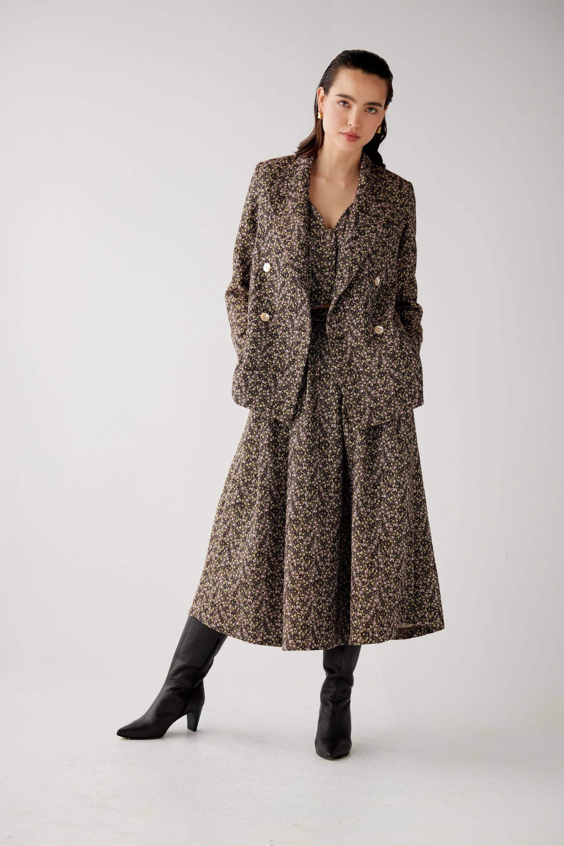 SAMPLE FW25 - Charlie Jacket in Ditzy Floral Brocade Samples CHRISTINE ALCALAY