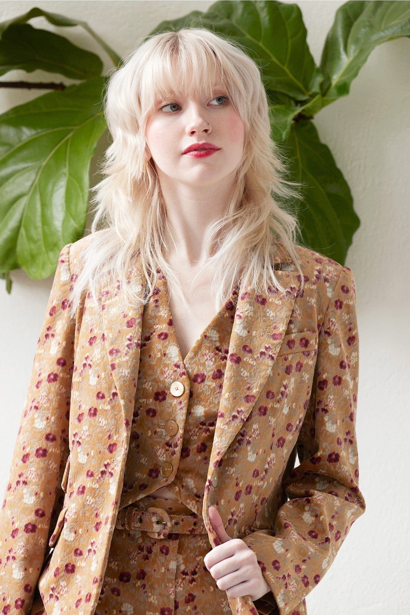 Tilda Jacket in Italian Flora Velvet Jackets CHRISTINE ALCALAY   