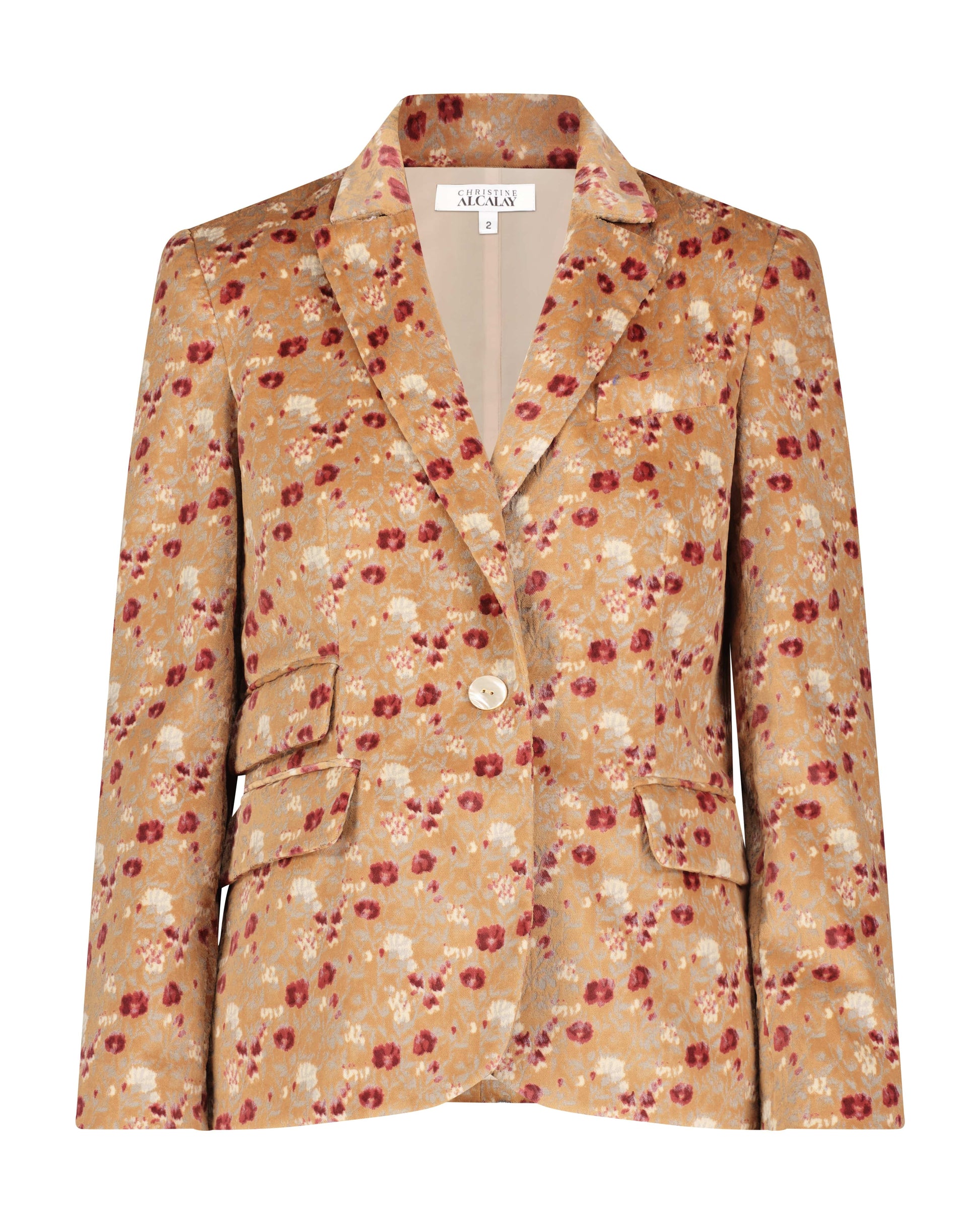 Tilda Jacket in Italian Flora Velvet Jackets CHRISTINE ALCALAY   