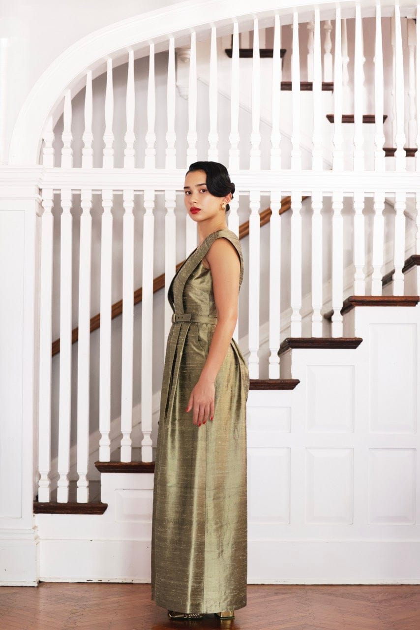 Reva Jumpsuit in Silk Dupioni Jumpsuits CHRISTINE ALCALAY