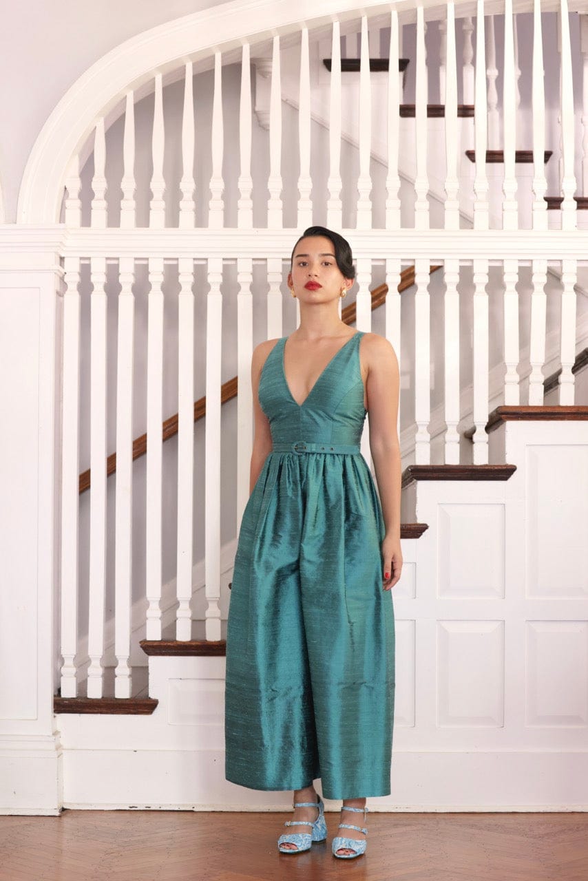 Quynh Jumpsuit in Silk Dupioni Jumpsuits CHRISTINE ALCALAY - 5