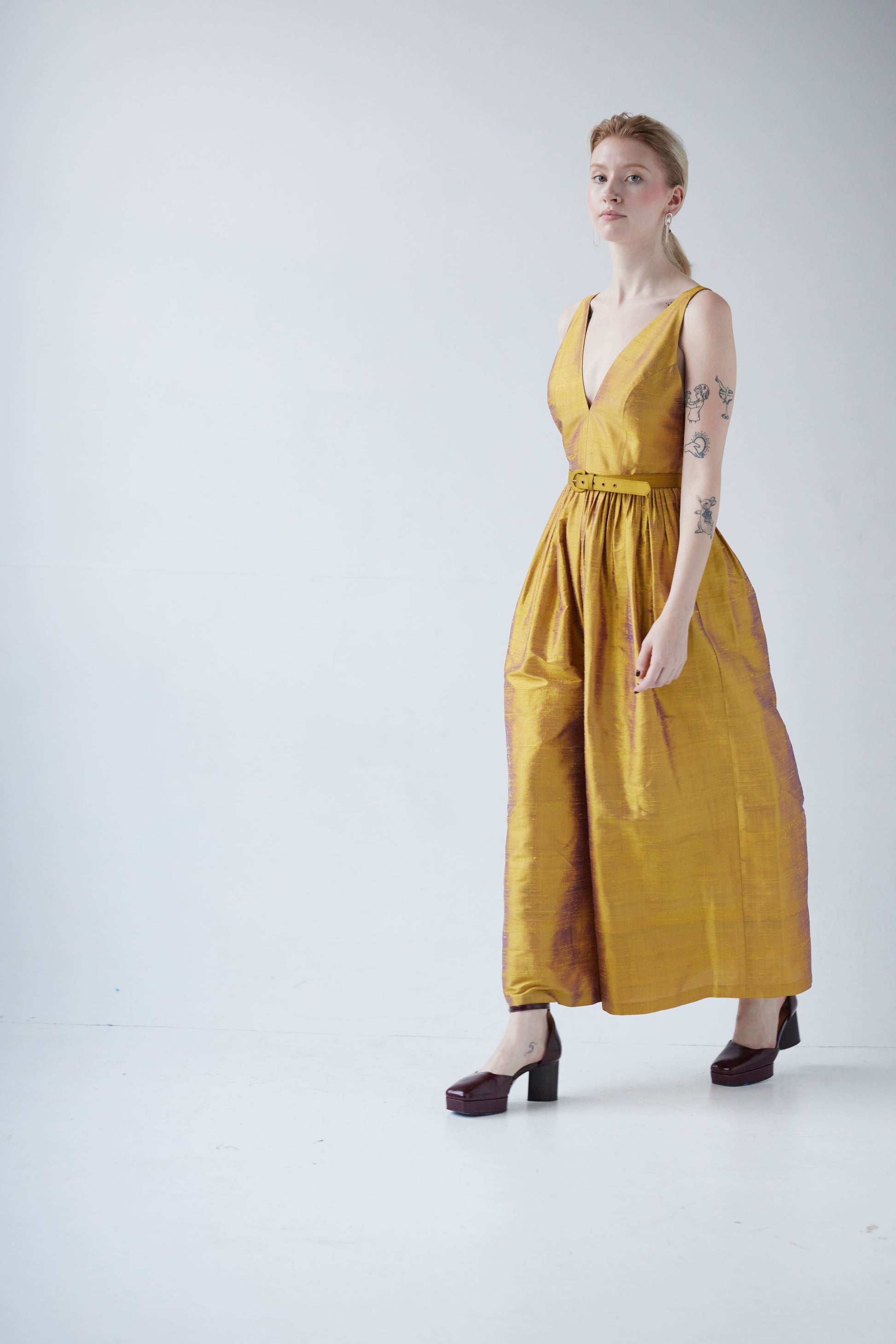 Quynh Jumpsuit in Silk Dupioni Jumpsuits CHRISTINE ALCALAY   