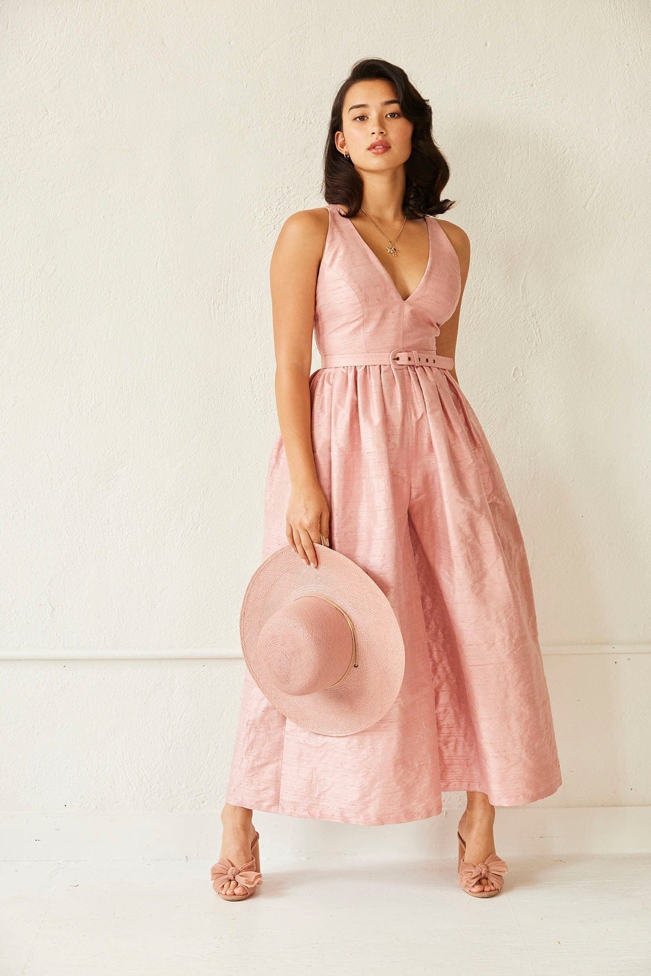 Quynh Jumpsuit in Silk Dupioni, Adriatic / 2
