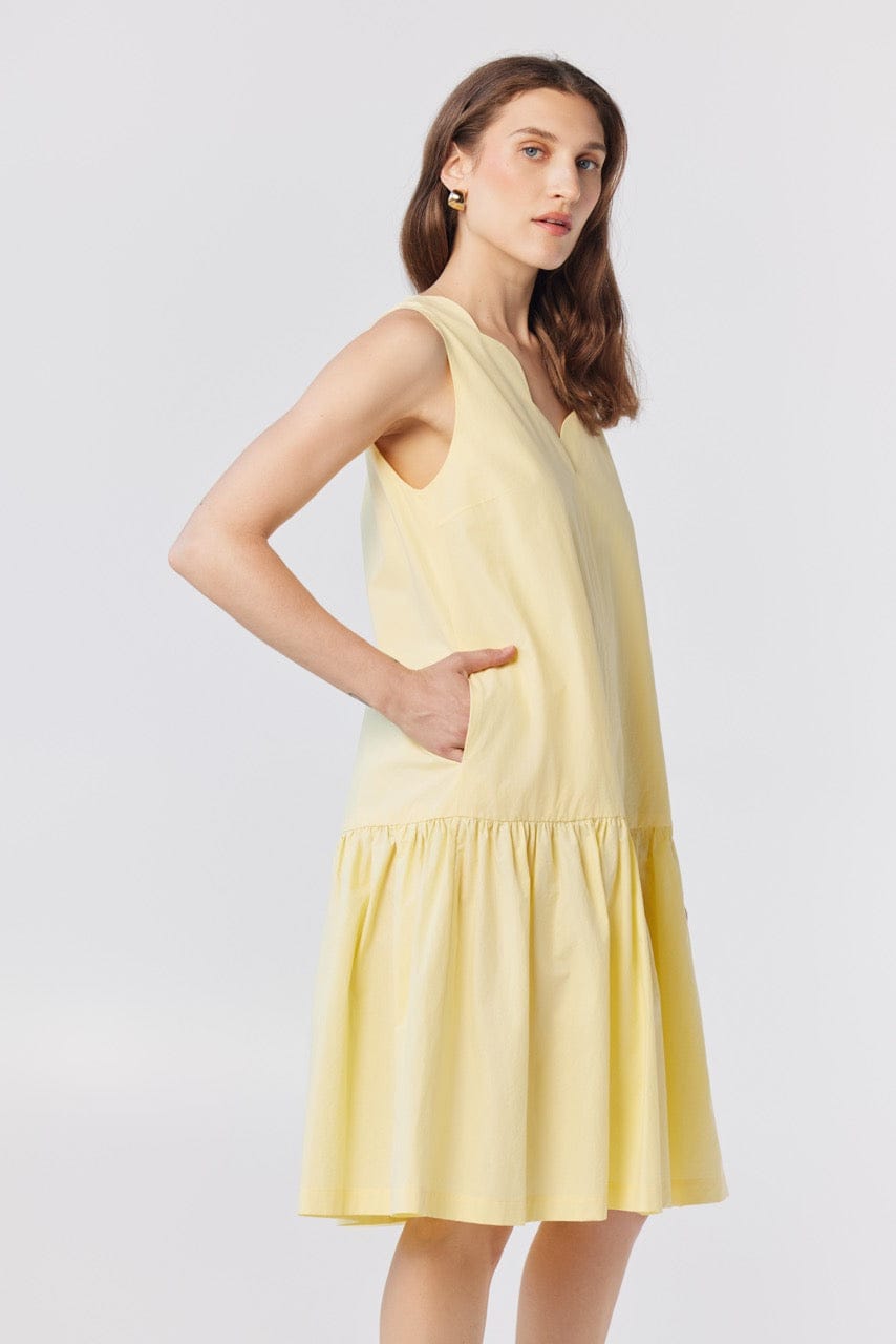 Ramona Jumpsuit in Limoncello Yellow Cotton Jumpsuits CHRISTINE ALCALAY