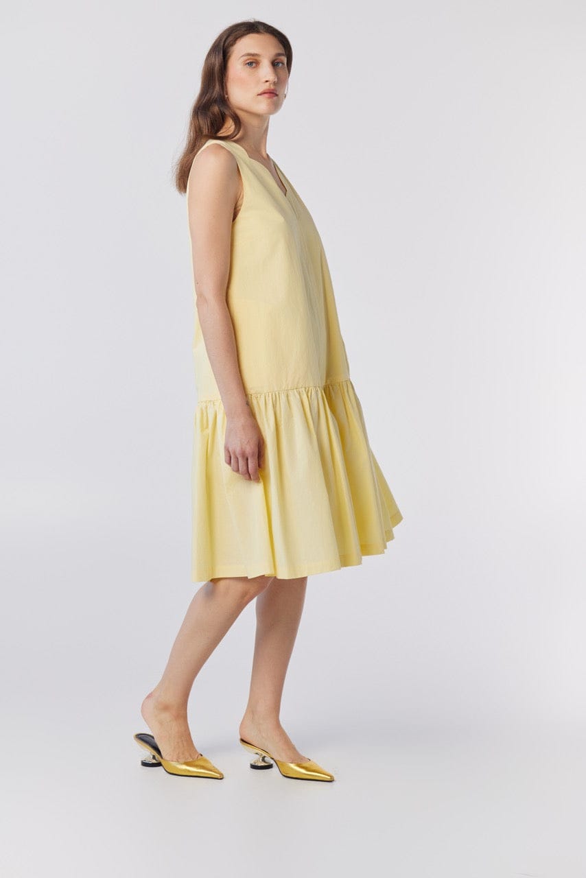 Ramona Jumpsuit in Limoncello Yellow Cotton Jumpsuits CHRISTINE ALCALAY