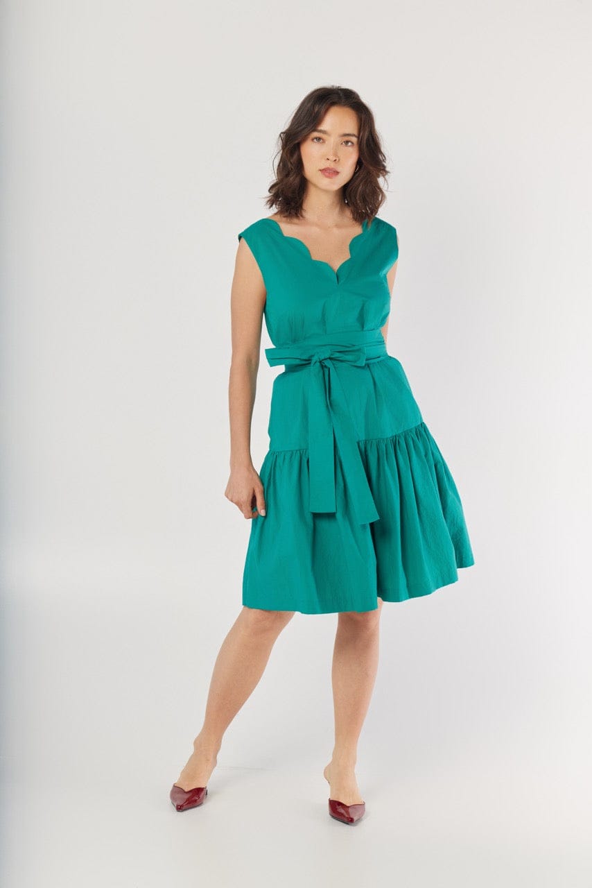 Ramona Jumpsuit in Malachite Green Cotton Jumpsuits CHRISTINE ALCALAY