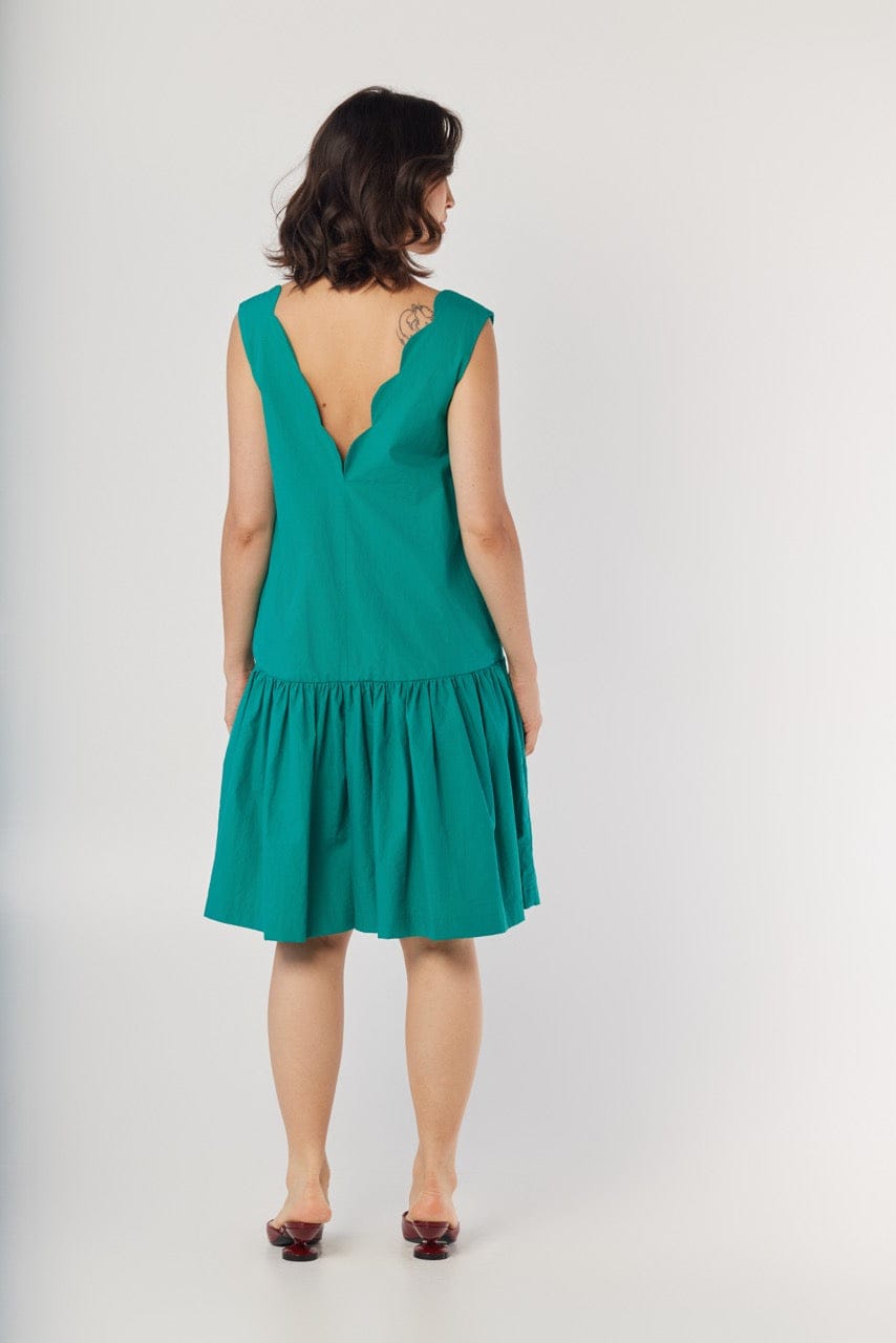 Ramona Jumpsuit in Malachite Green Cotton Jumpsuits CHRISTINE ALCALAY