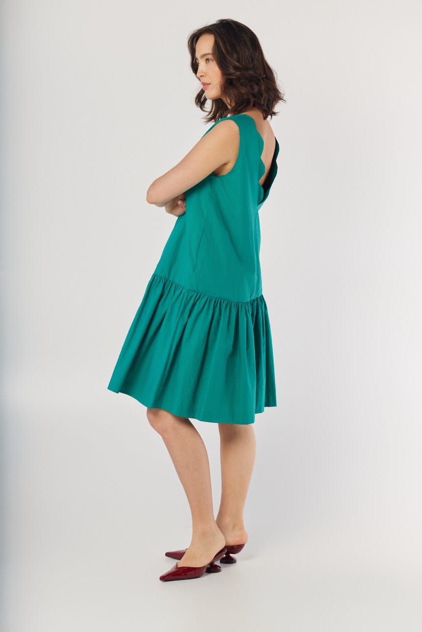 Ramona Jumpsuit in Malachite Green Cotton Jumpsuits CHRISTINE ALCALAY