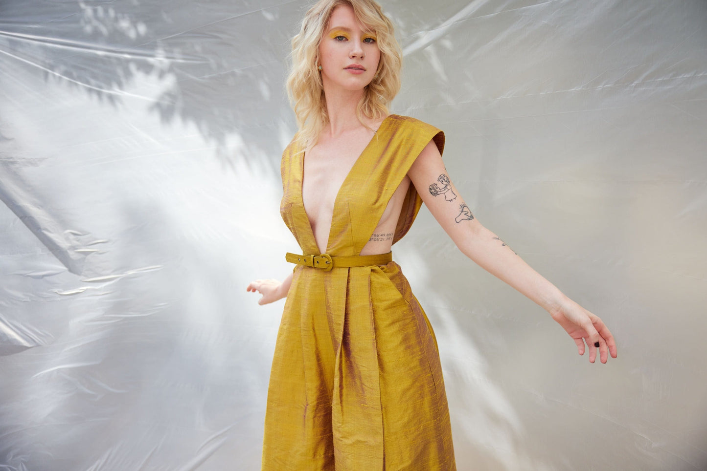 Reva Jumpsuit in Silk Dupioni Jumpsuits CHRISTINE ALCALAY   