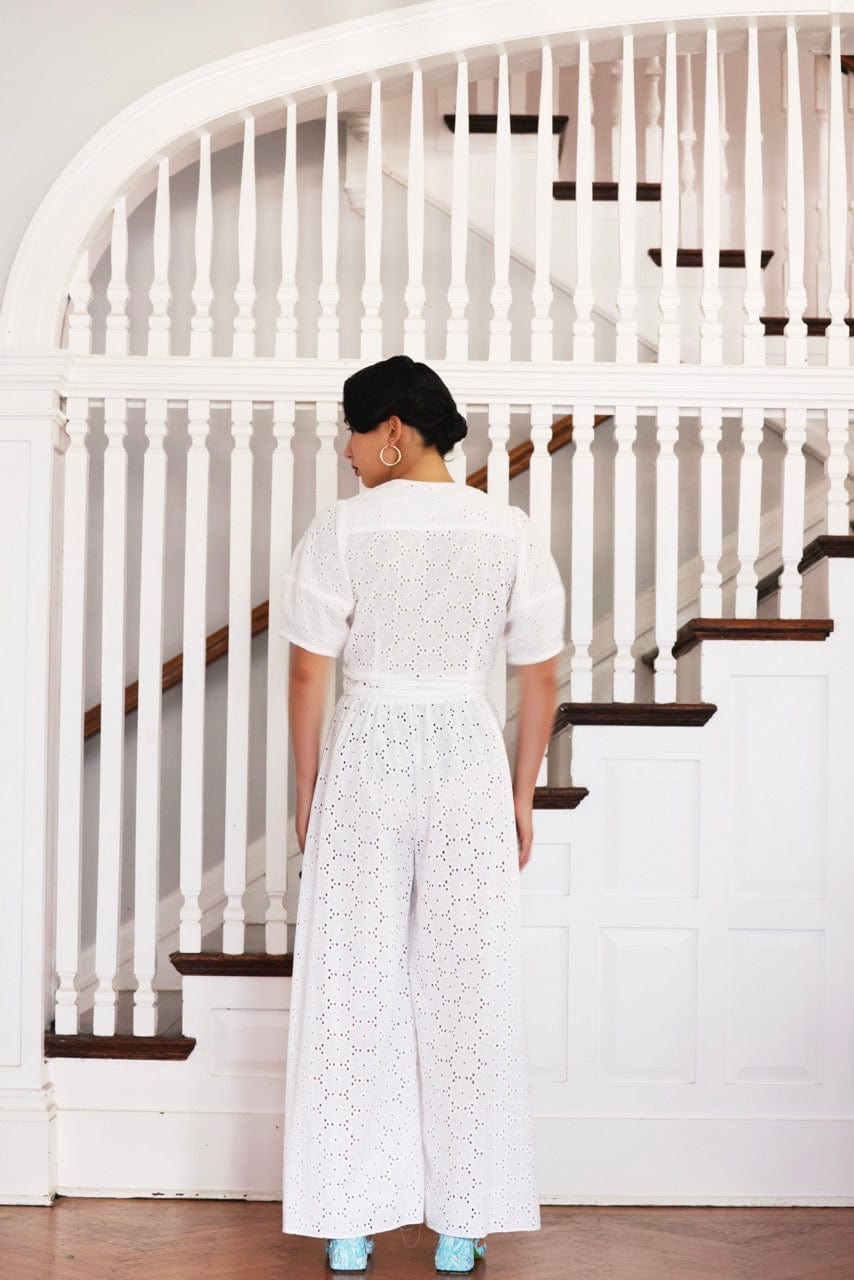 Gretchen Pant in Eyelet Pants CHRISTINE ALCALAY