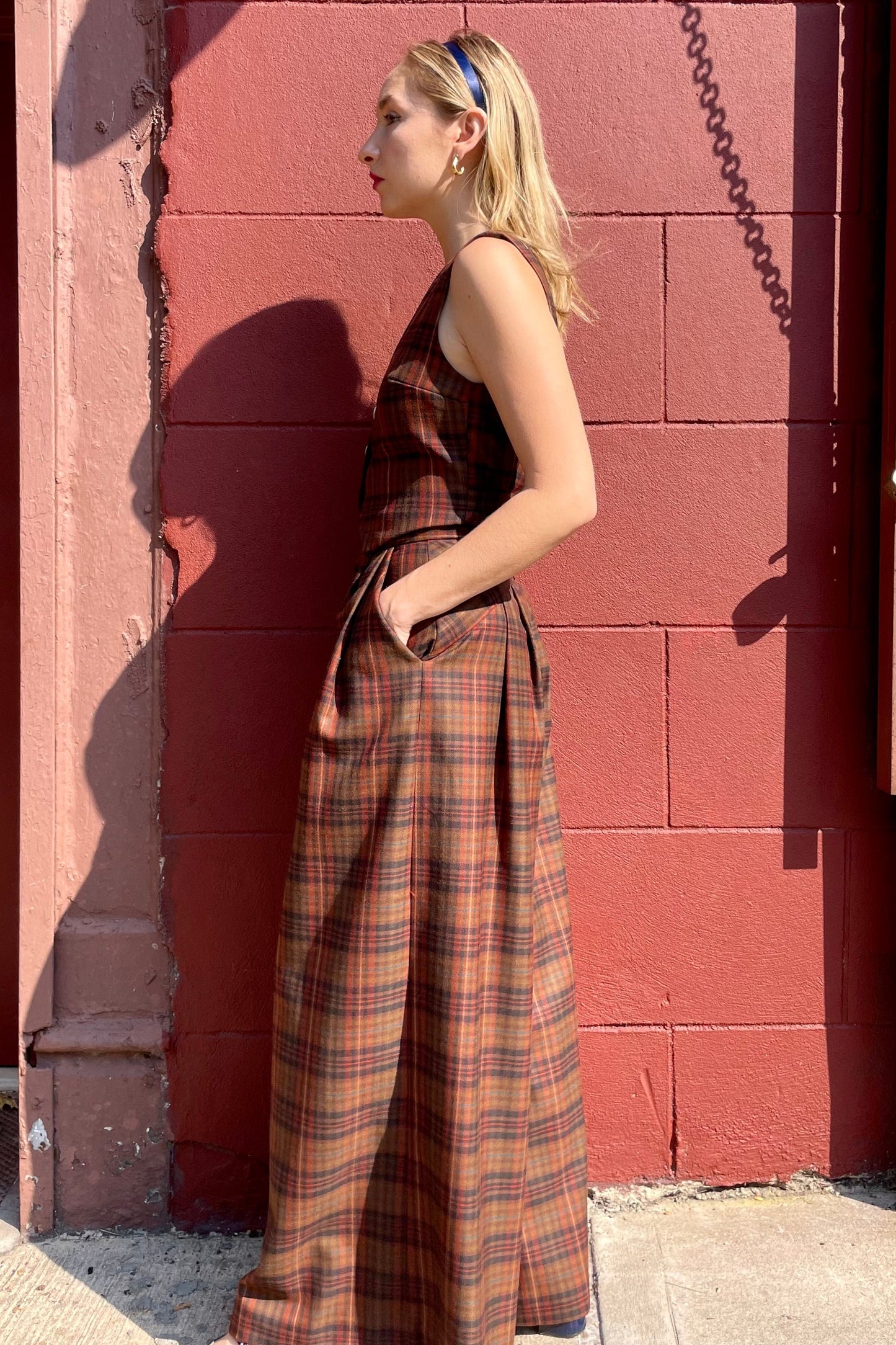 Katherine Pant in Fireside Plaid Wool Pants CHRISTINE ALCALAY