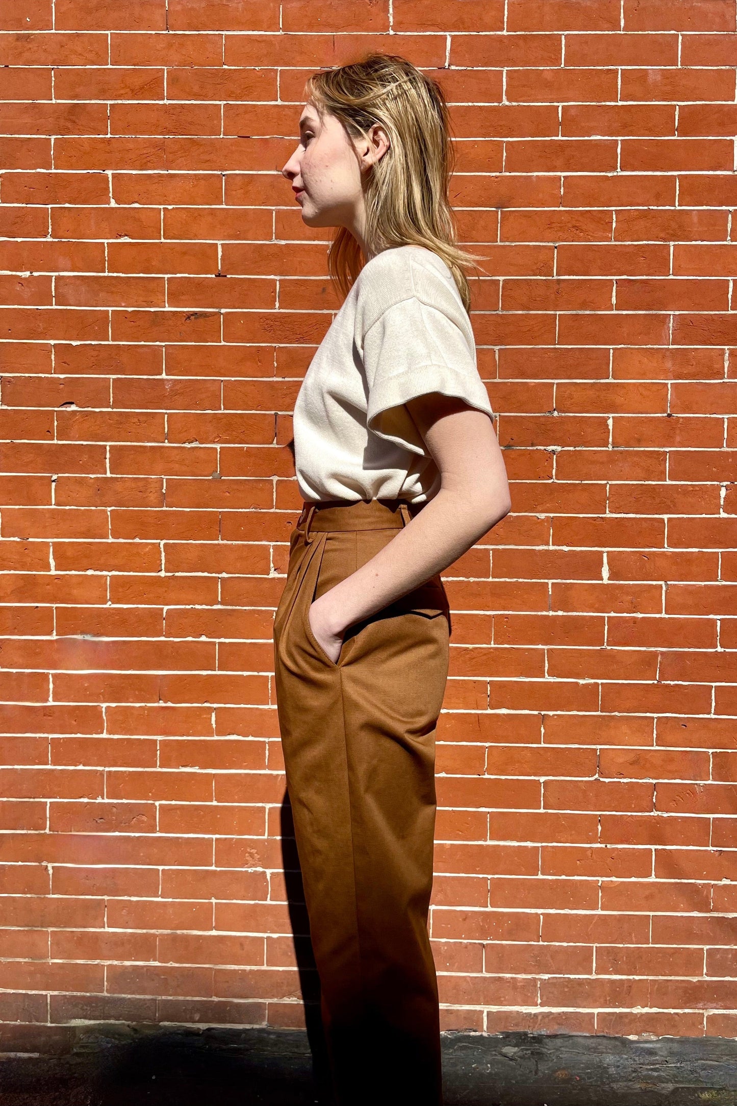 Sophia Pant in Cotton Twill Pants CHRISTINE ALCALAY