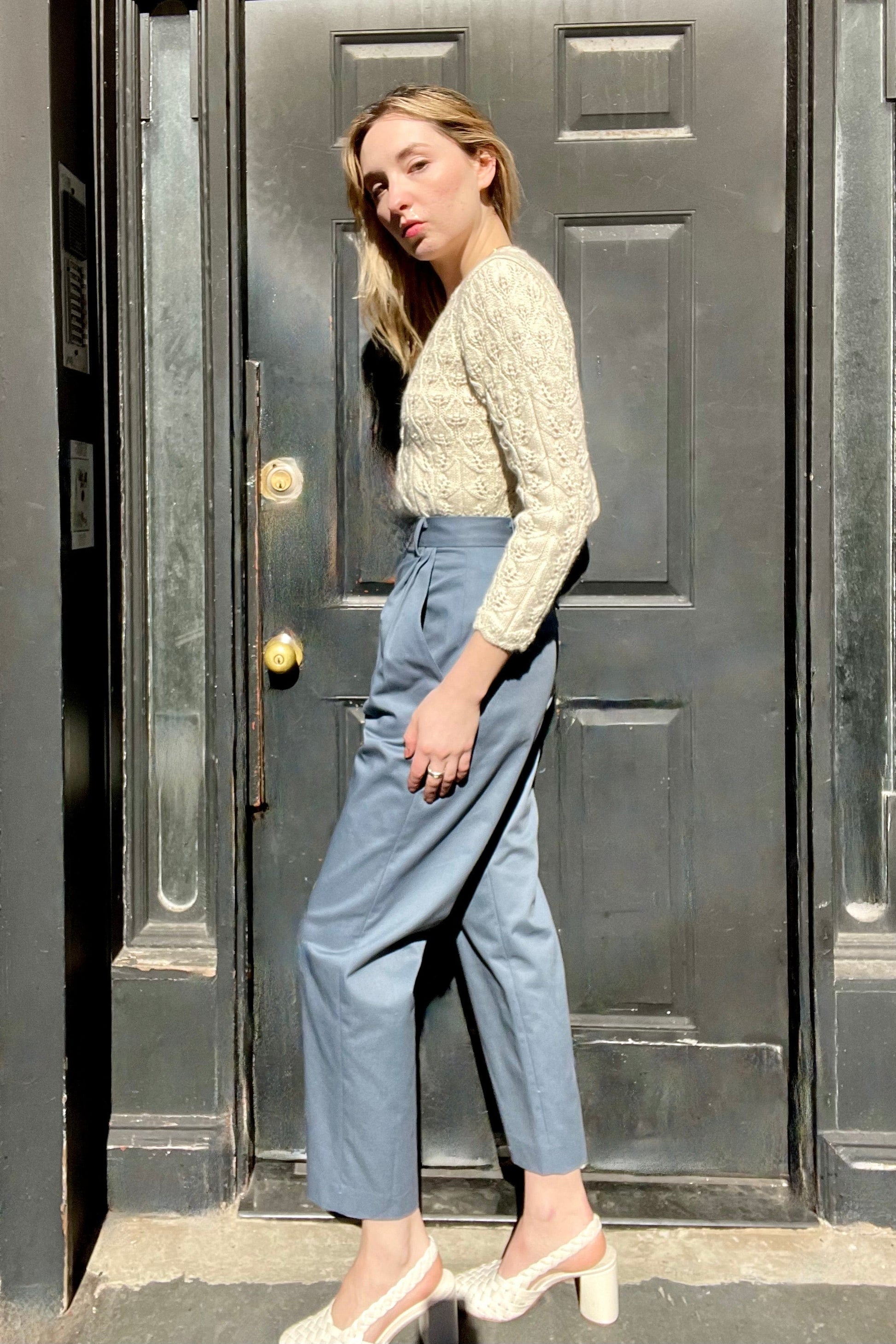 Sophia Pant in Cotton Twill Pants CHRISTINE ALCALAY