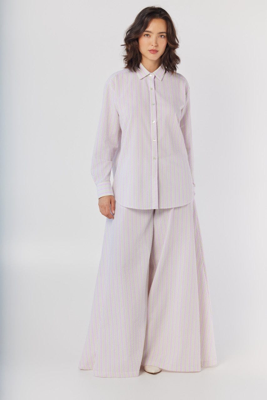 Angela Pants in Candy Stripe Seersucker Pants CHRISTINE ALCALAY