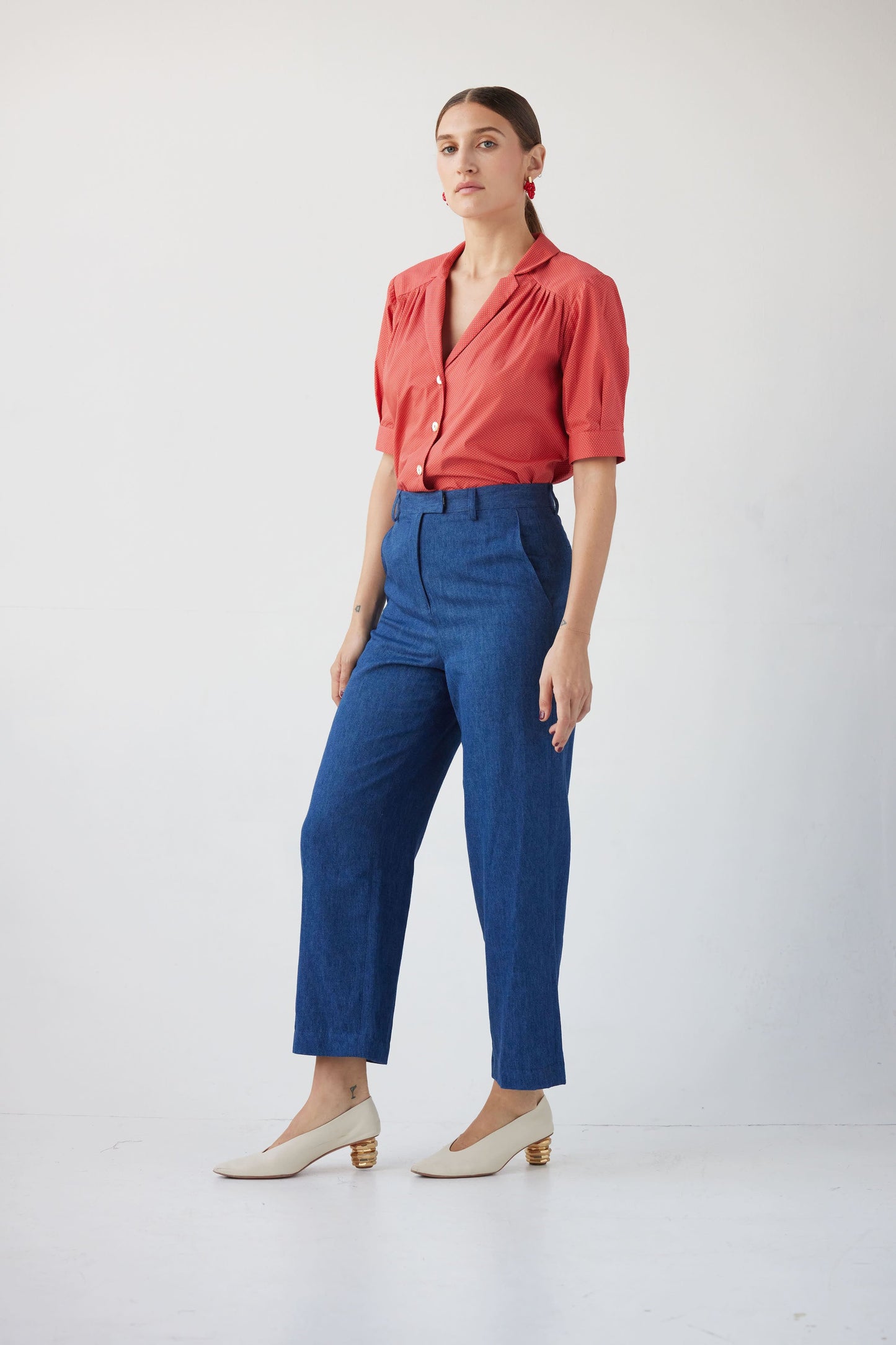 Piper Pant in Soft Denim Pants CHRISTINE ALCALAY Denim 0 