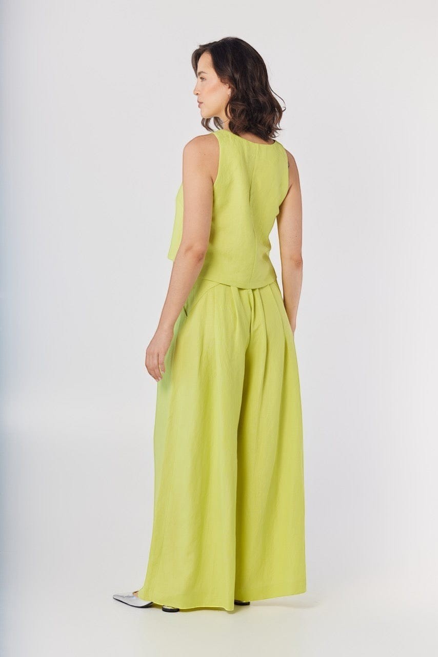 Katherine Wide Leg Pant in Linen Pants CHRISTINE ALCALAY