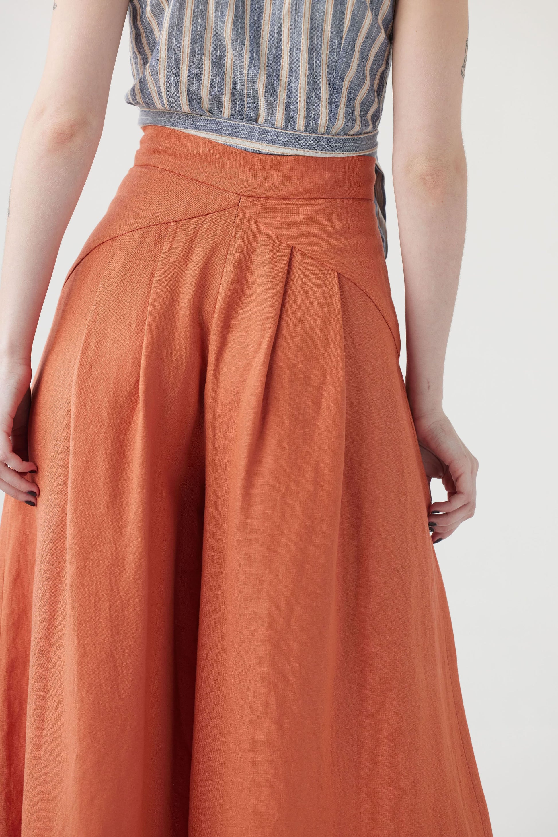 Katherine Wide Leg Pant in Linen Pants CHRISTINE ALCALAY