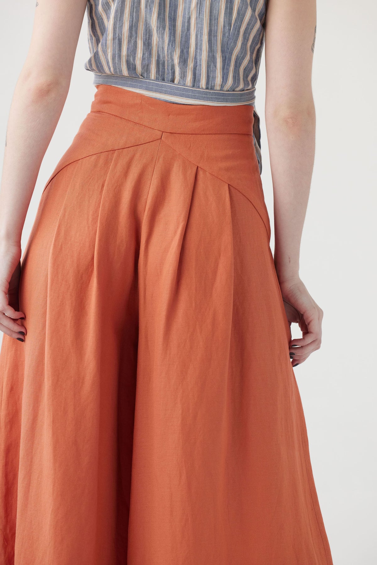 Katherine Wide Leg Pant in Linen Pants CHRISTINE ALCALAY - 4