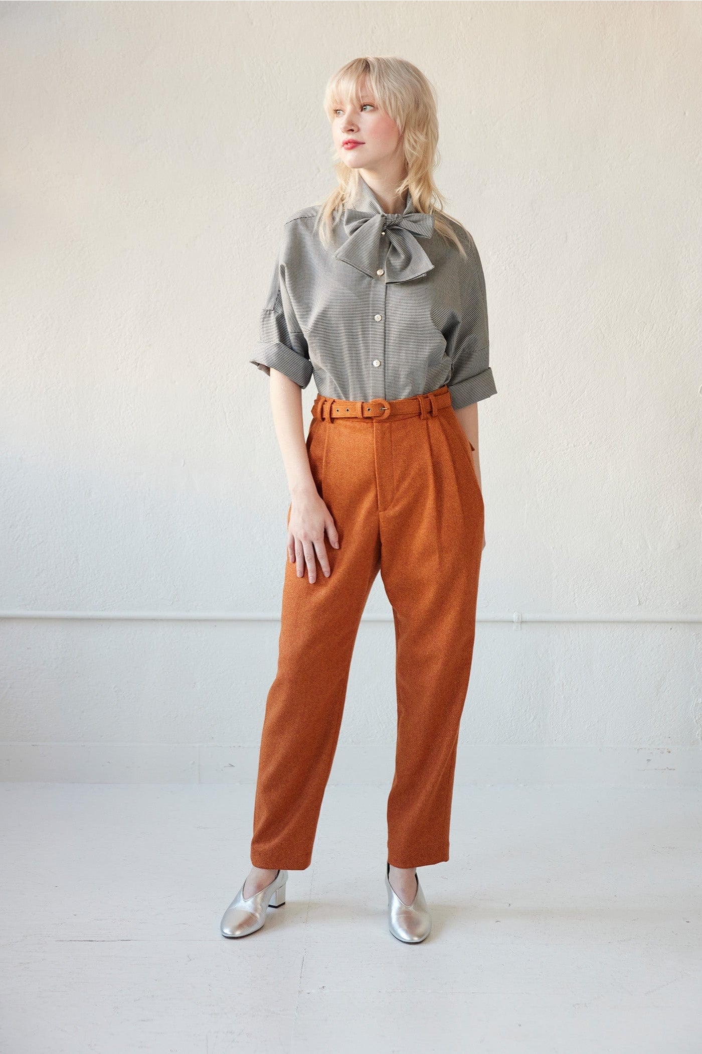 Sophia Pant in Speckled Wool Pants CHRISTINE ALCALAY Marmalade 0 