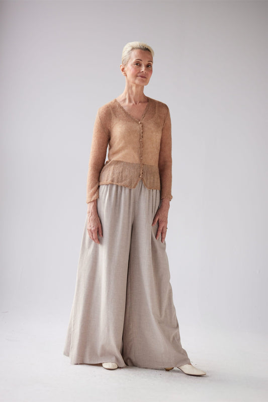 Gretchen Pant in Japanese Cotton Flannel Pants CHRISTINE ALCALAY Oatmeal XS/S