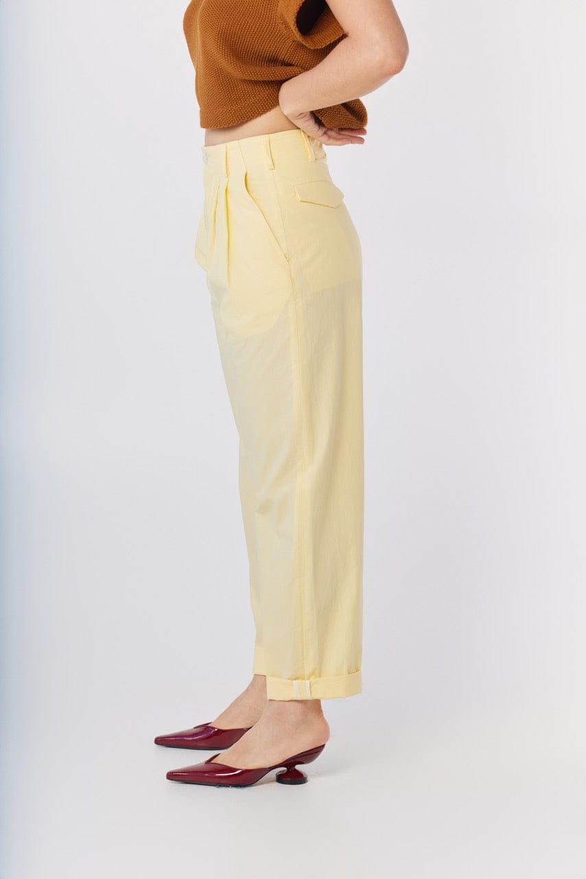 Patty Pant in Limoncello Yellow Cotton Pants CHRISTINE ALCALAY