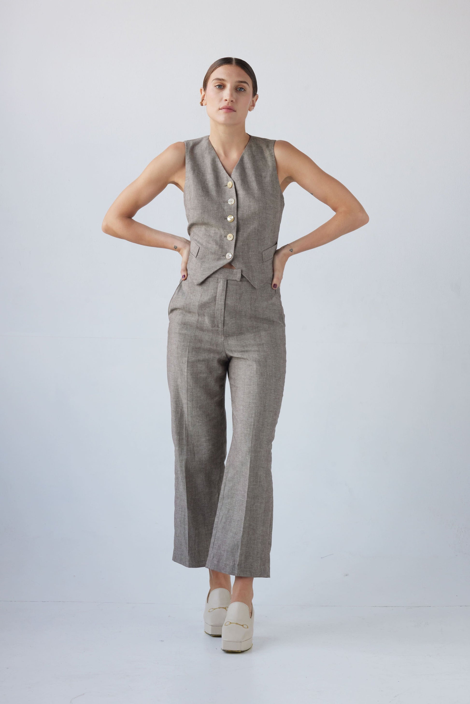 Piper Pant in Herringbone Pants CHRISTINE ALCALAY   