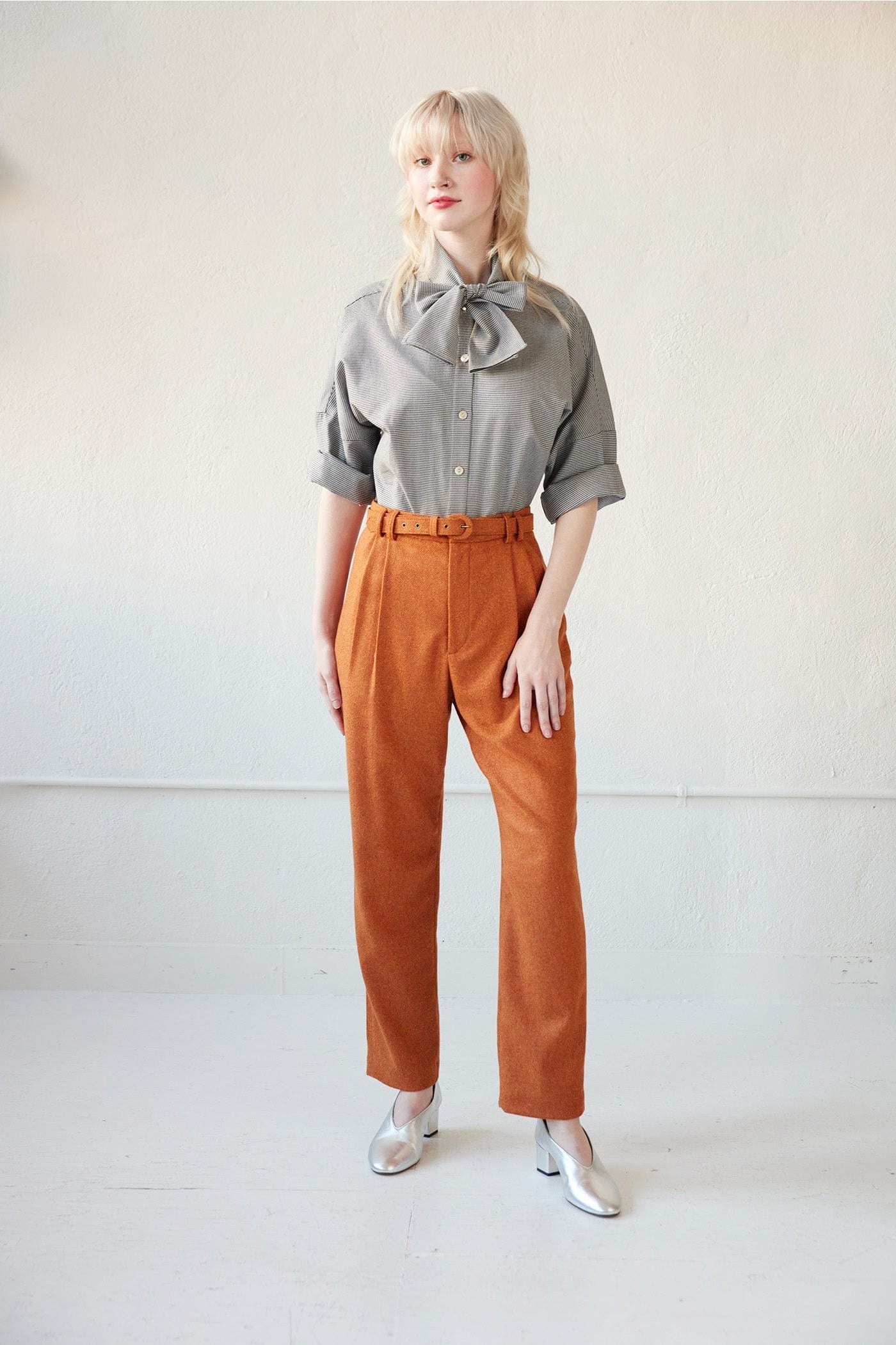 Sophia Pant in Speckled Wool Pants CHRISTINE ALCALAY   