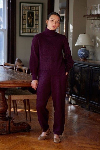 Storyteller Lounge Set (Top & Pants) CHRISTINE ALCALAY plum XS/S