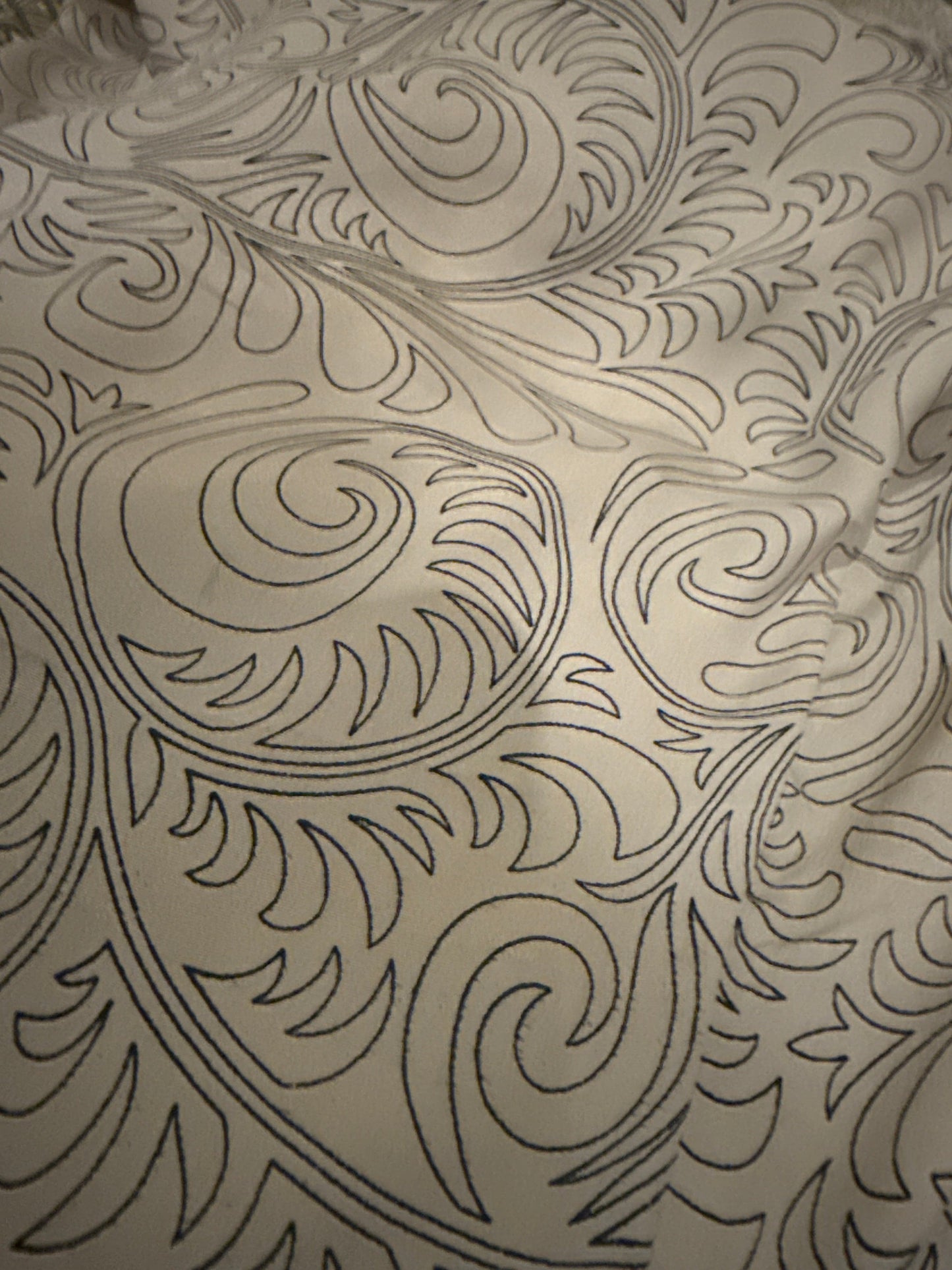 Vintage Silk Kimonos Robes CHRISTINE ALCALAY Floral line art ( Beige & Black)