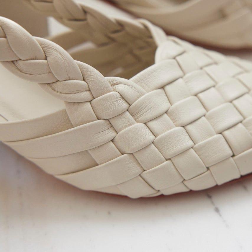 Lucille Braided Heel in Vanilla Shoes CHRISTINE ALCALAY Vanilla 35