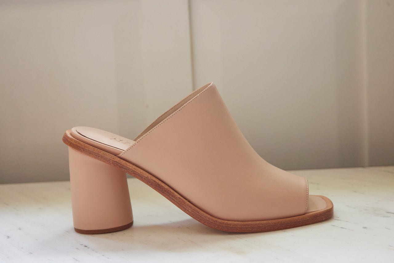 SAMPLE SS25 - Masha Mule Heel in Petal Samples CHRISTINE ALCALAY