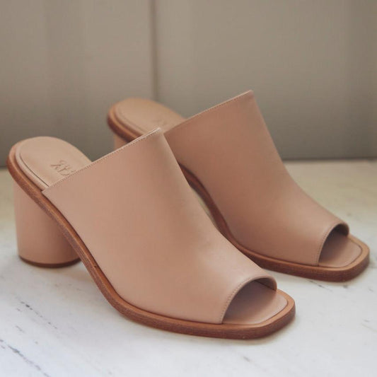 SAMPLE SS25 - Masha Mule Heel in Petal Samples CHRISTINE ALCALAY