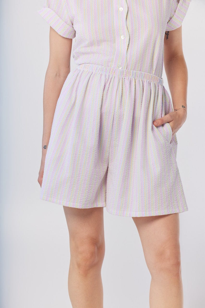 Gigi Shorts in Candy Stripe Seersucker Shorts CHRISTINE ALCALAY Candy Stripe XS/S