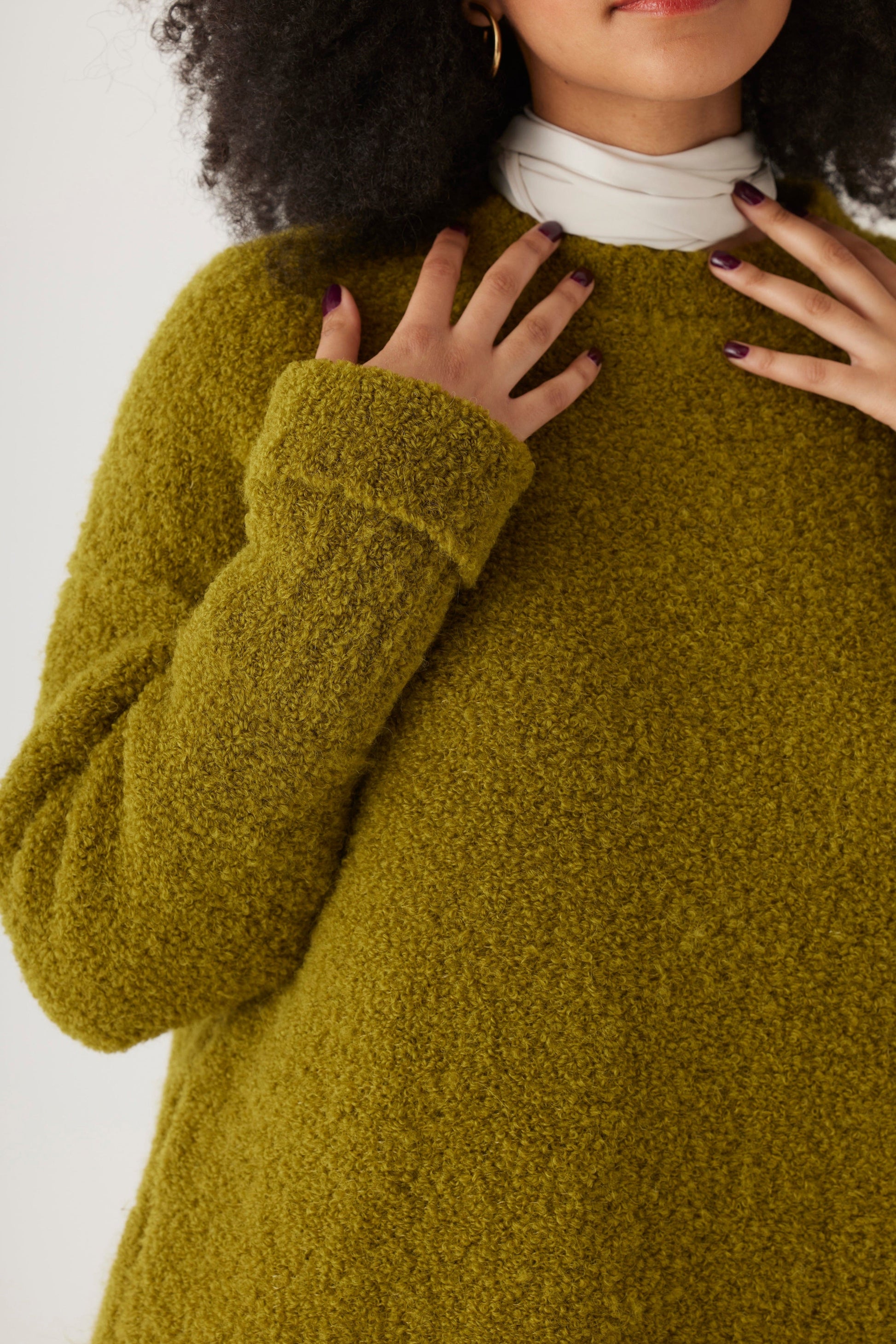 Teddy Sweater in Alpaca Boucle Sweaters CHRISTINE ALCALAY