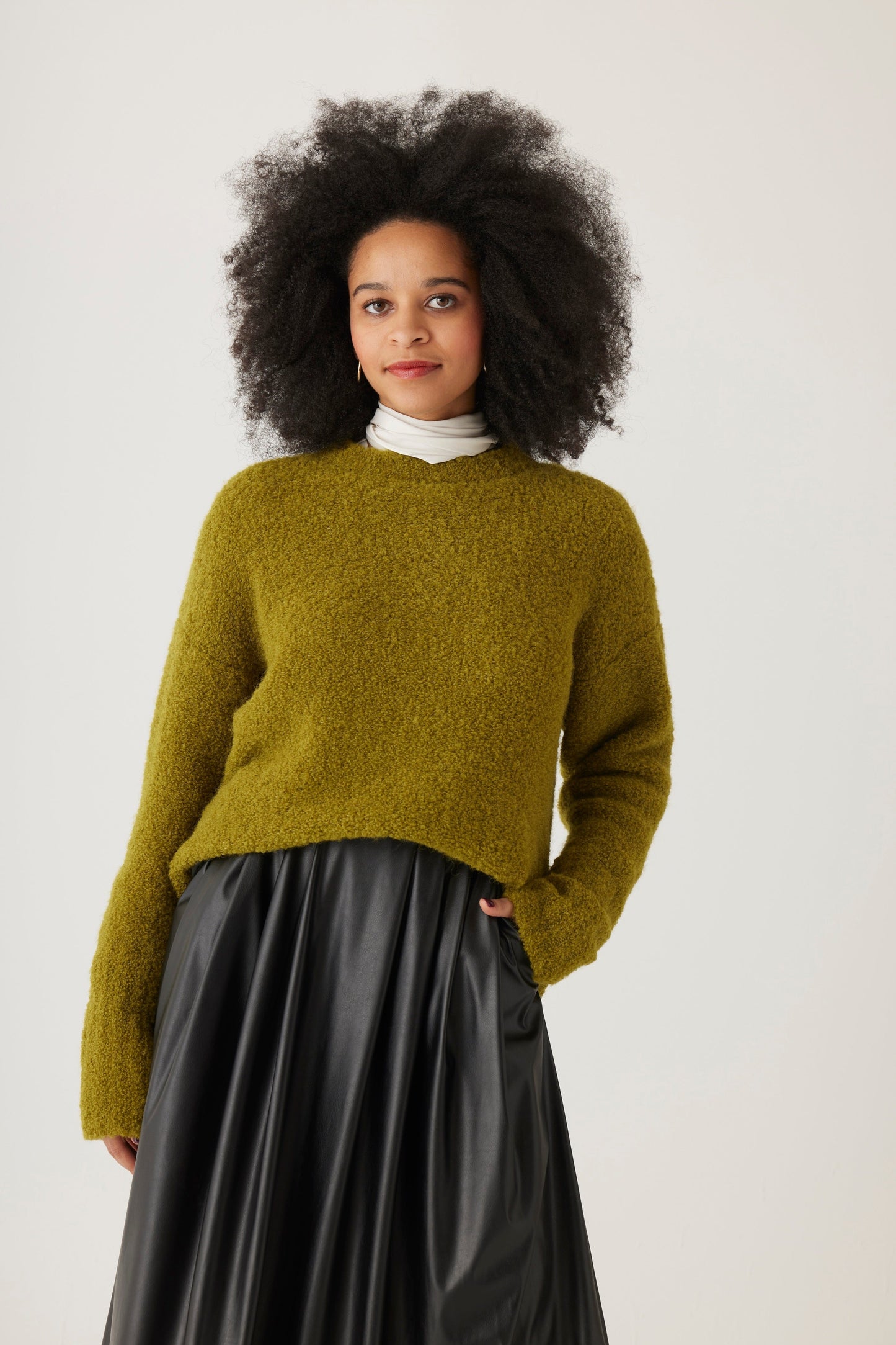 Teddy Sweater in Alpaca Boucle Sweaters CHRISTINE ALCALAY