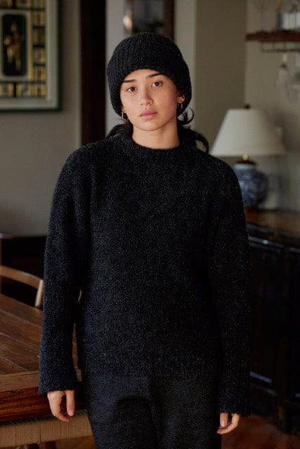 Teddy Sweater in Alpaca Boucle Sweaters CHRISTINE ALCALAY Graphite ONE SIZE