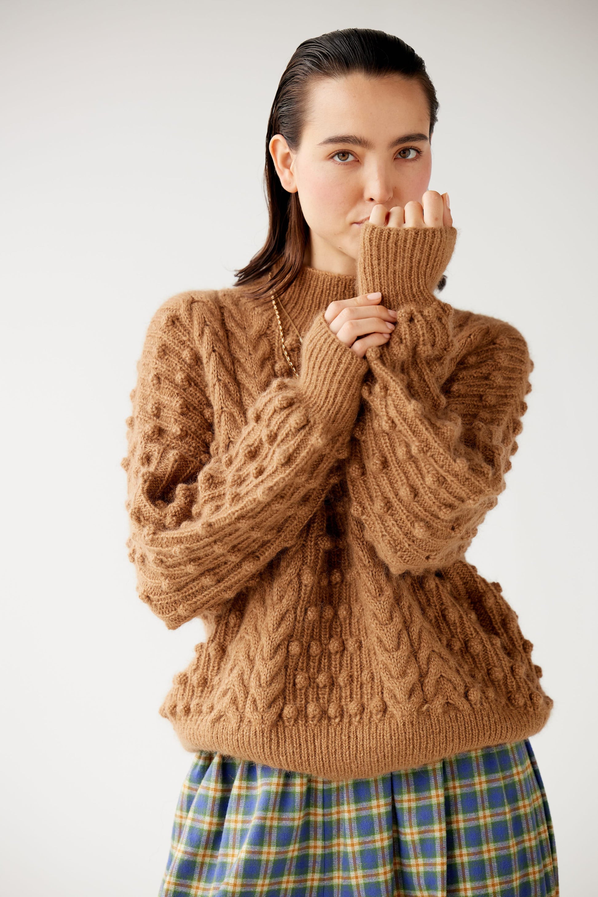 SAMPLE FW25 - Bobbie Popcorn Sweater in Alpaca Wool Samples CHRISTINE ALCALAY