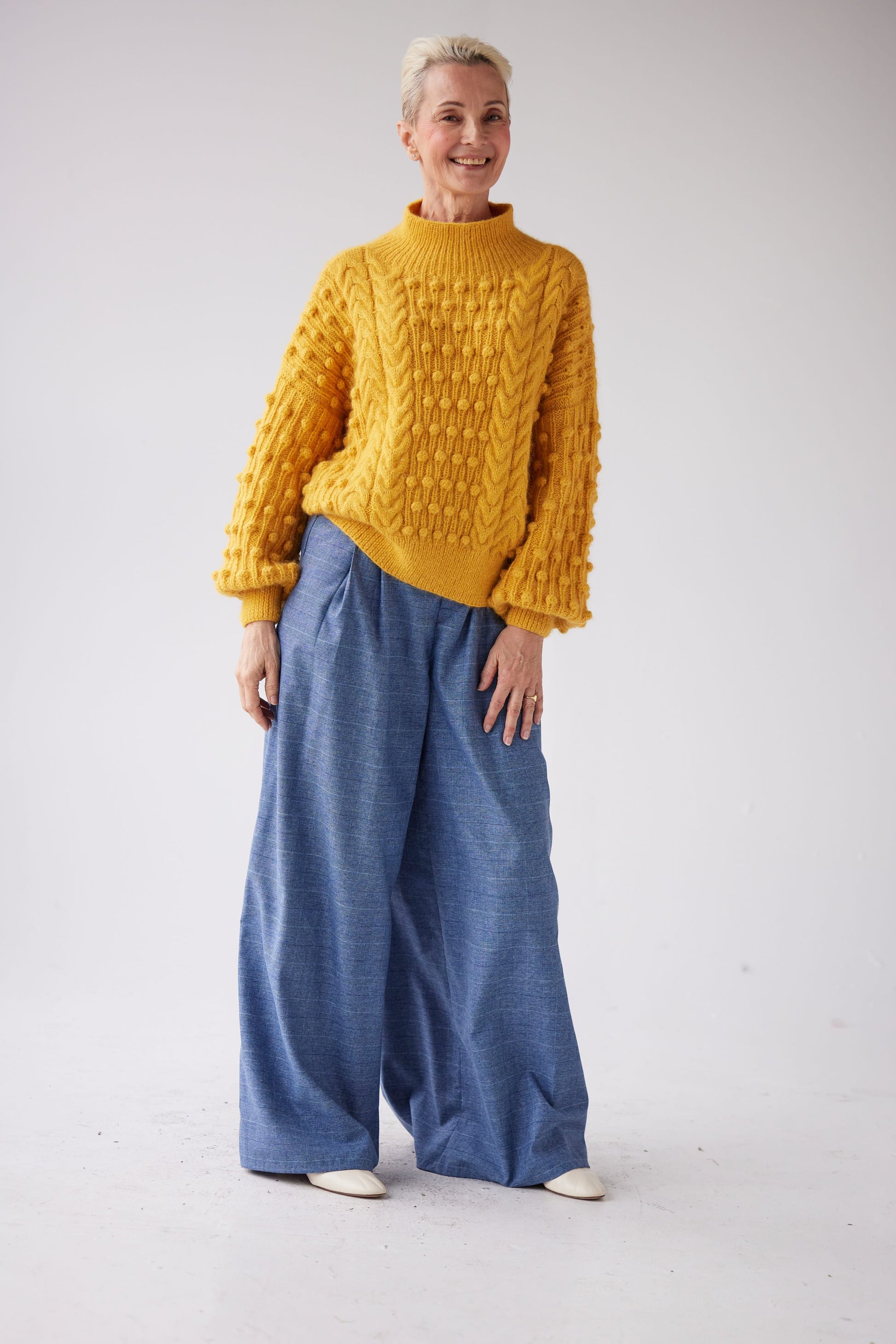 SAMPLE FW25 - Bobbie Popcorn Sweater in Alpaca Wool Samples CHRISTINE ALCALAY