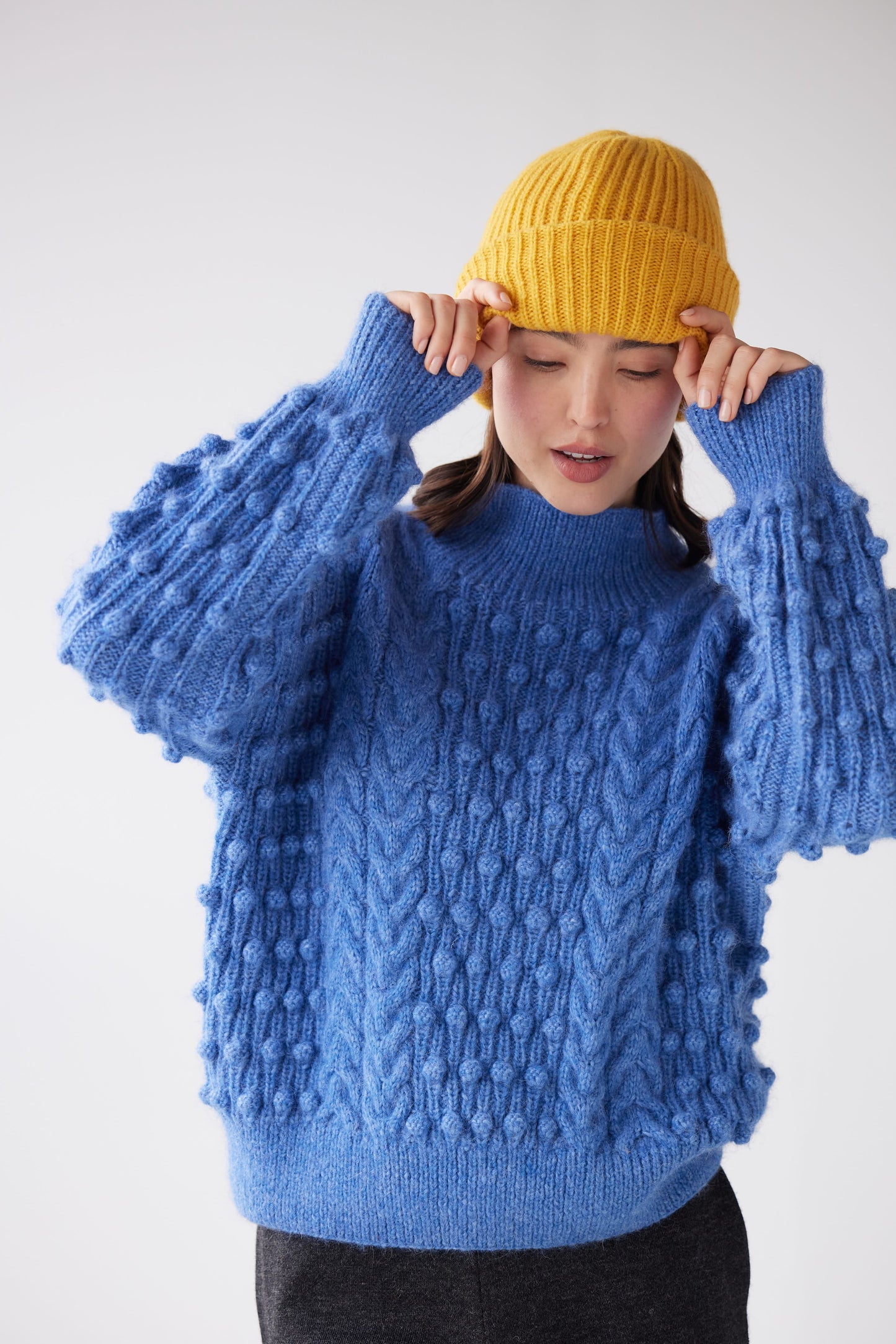 SAMPLE FW25 - Bobbie Popcorn Sweater in Alpaca Wool Samples CHRISTINE ALCALAY