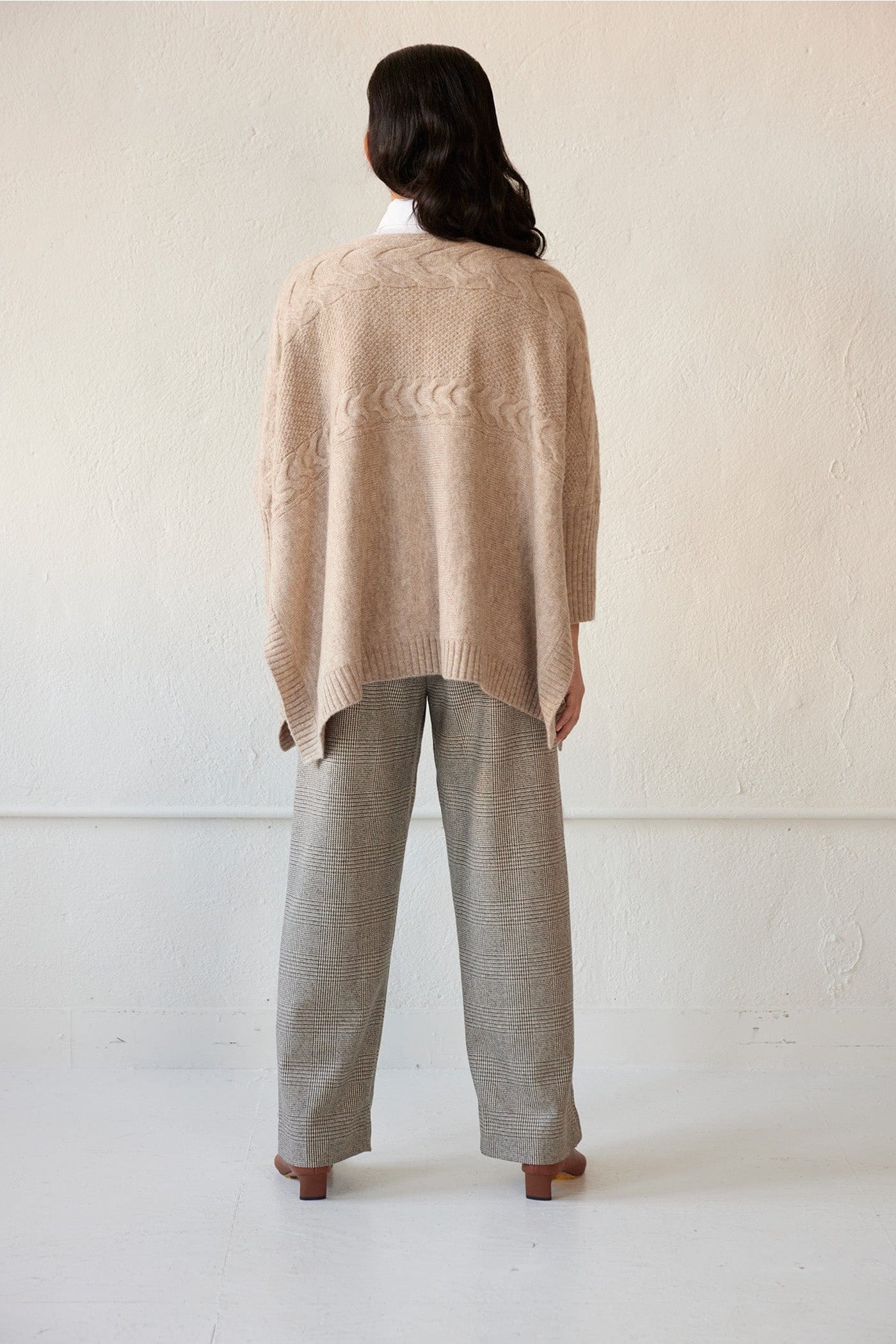 Cat Poncho in Alpaca Wool Blend Sweaters CHRISTINE ALCALAY   