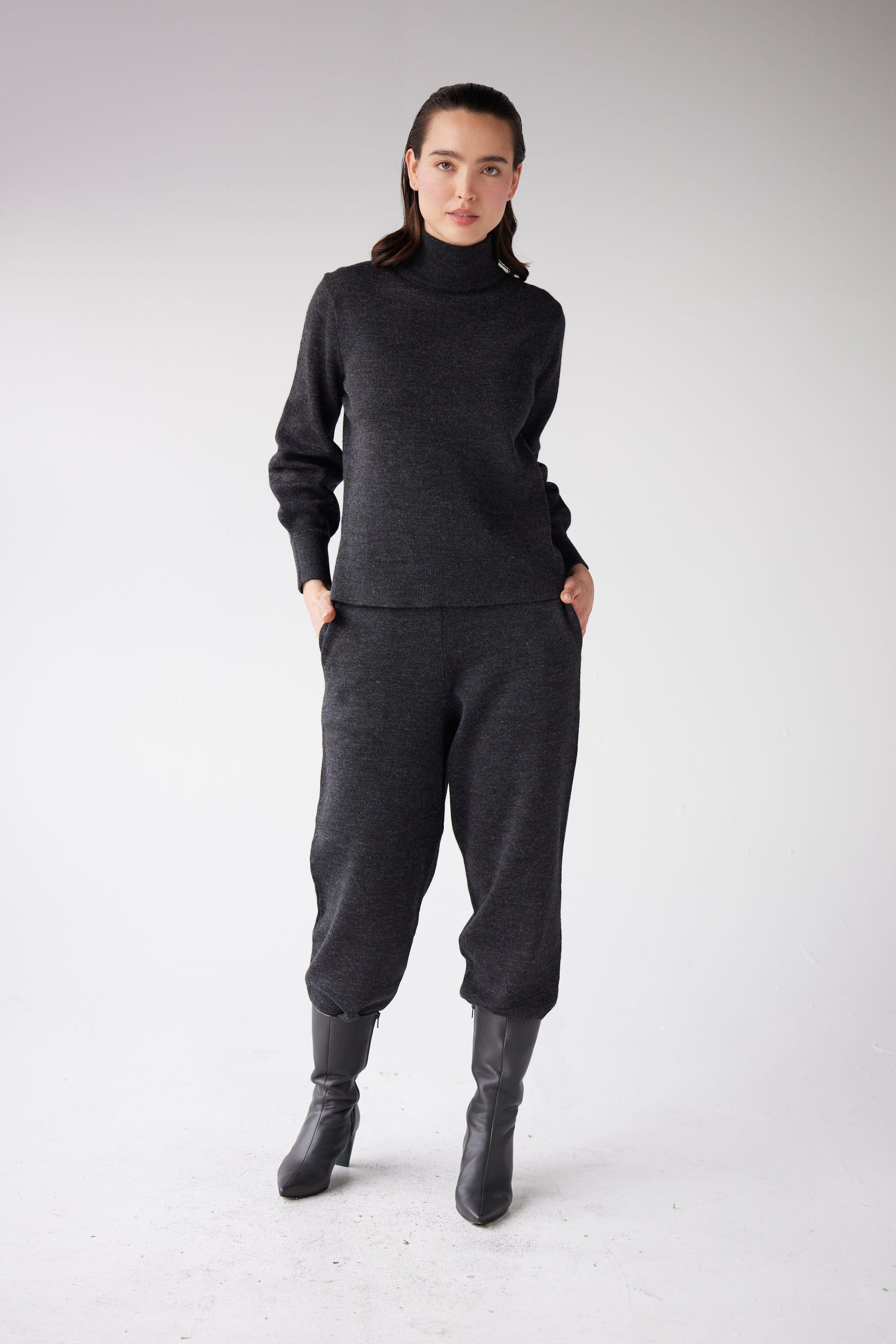 Storyteller Lounge Set (Top & Pants) Sweaters CHRISTINE ALCALAY Charcoal XS/S