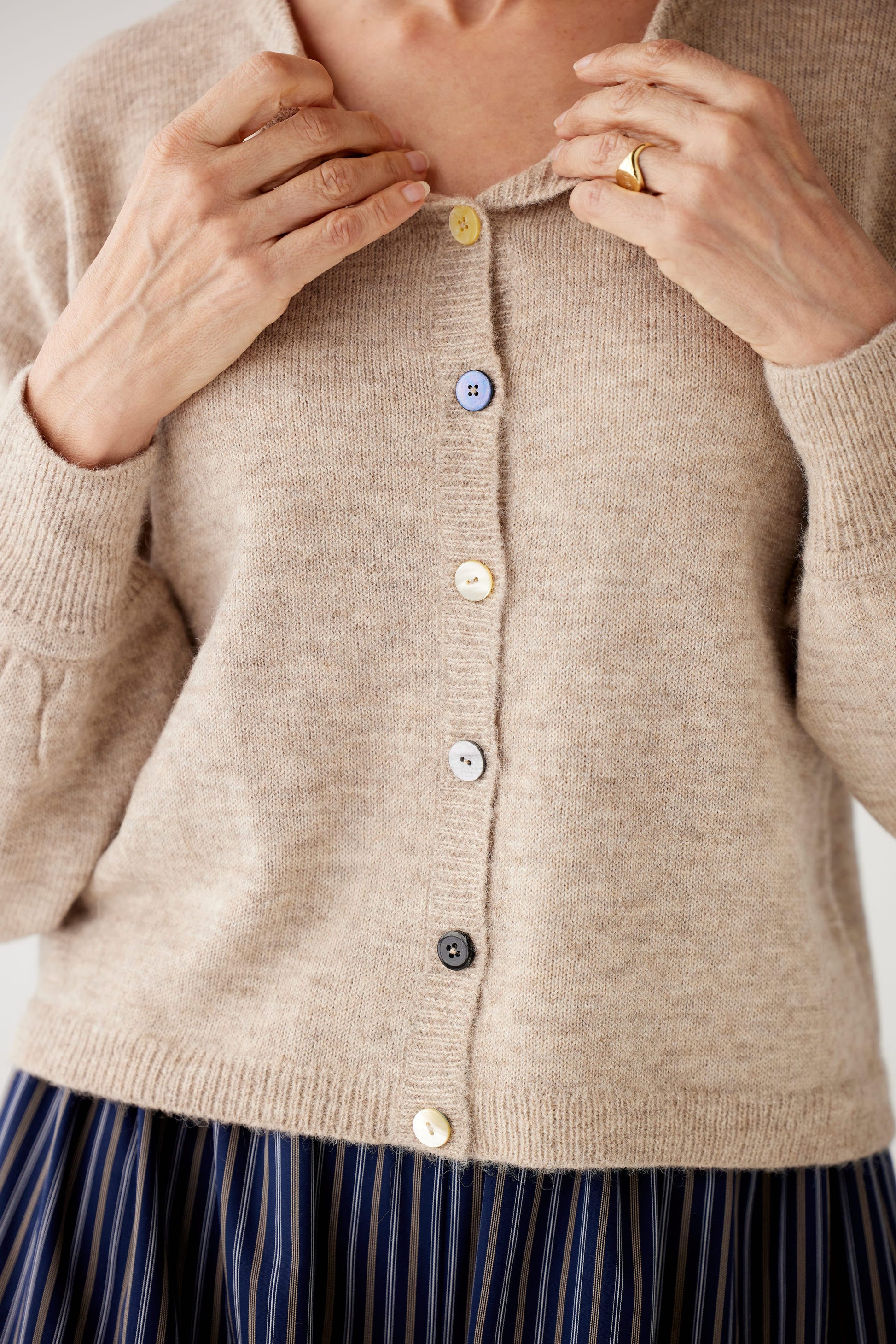 Colleen Mixed Button Cardigan Sweater Sweaters CHRISTINE ALCALAY