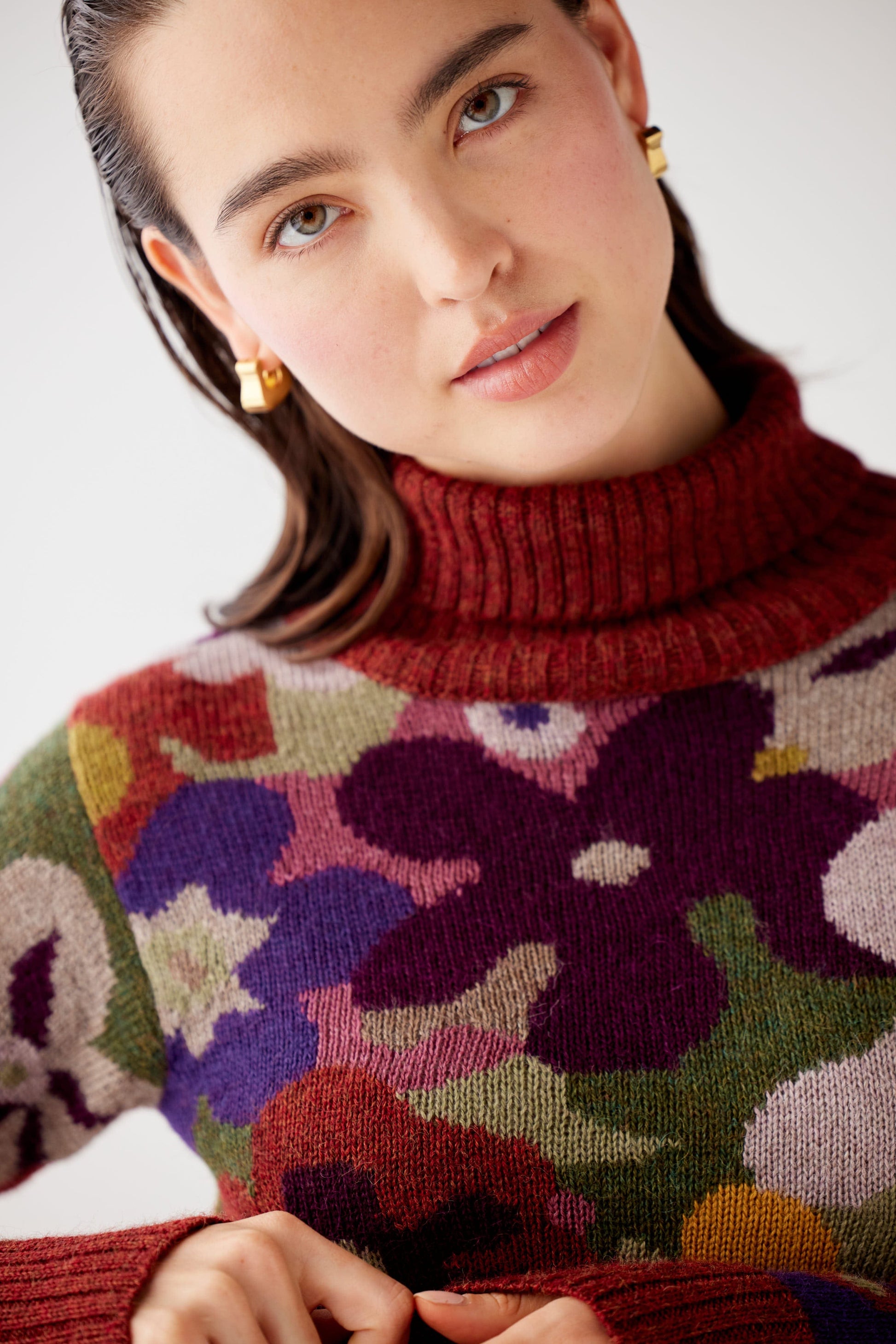 Polly Floral Intarsia Sweater Sweaters CHRISTINE ALCALAY Floral One size