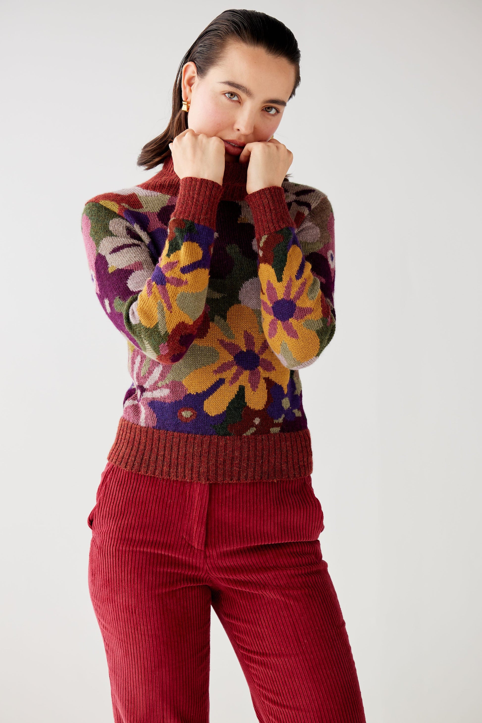 Polly Floral Intarsia Sweater Sweaters CHRISTINE ALCALAY