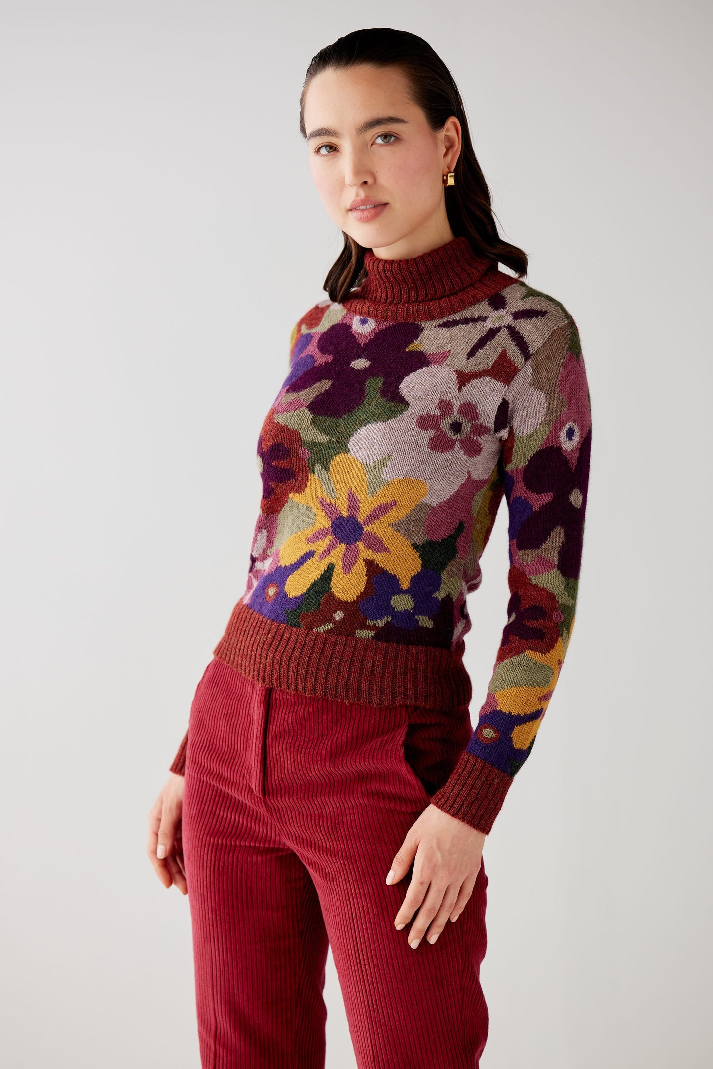 Polly Floral Intarsia Sweater Sweaters CHRISTINE ALCALAY