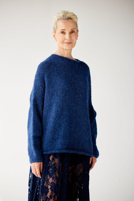 Ines Sweater Sweaters CHRISTINE ALCALAY Heather Indigo One size