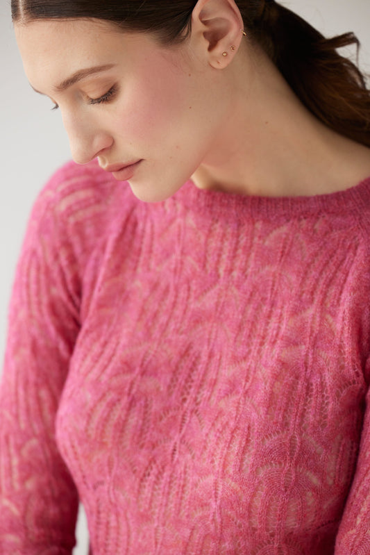 SAMPLE FW25 - Miranda Lace Knit Sweater Samples CHRISTINE ALCALAY