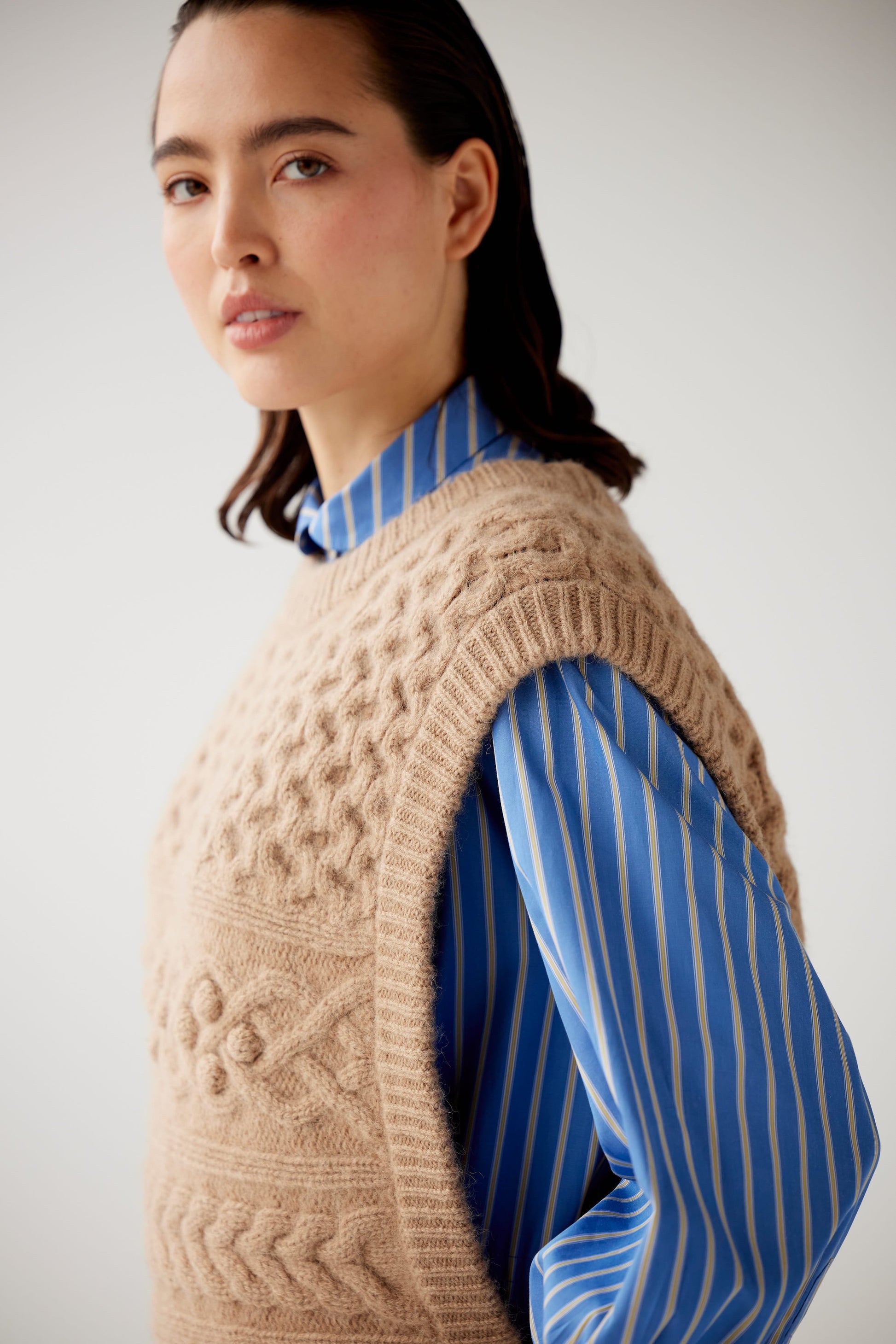 Mona Popcorn Sweater Vest Sweaters CHRISTINE ALCALAY