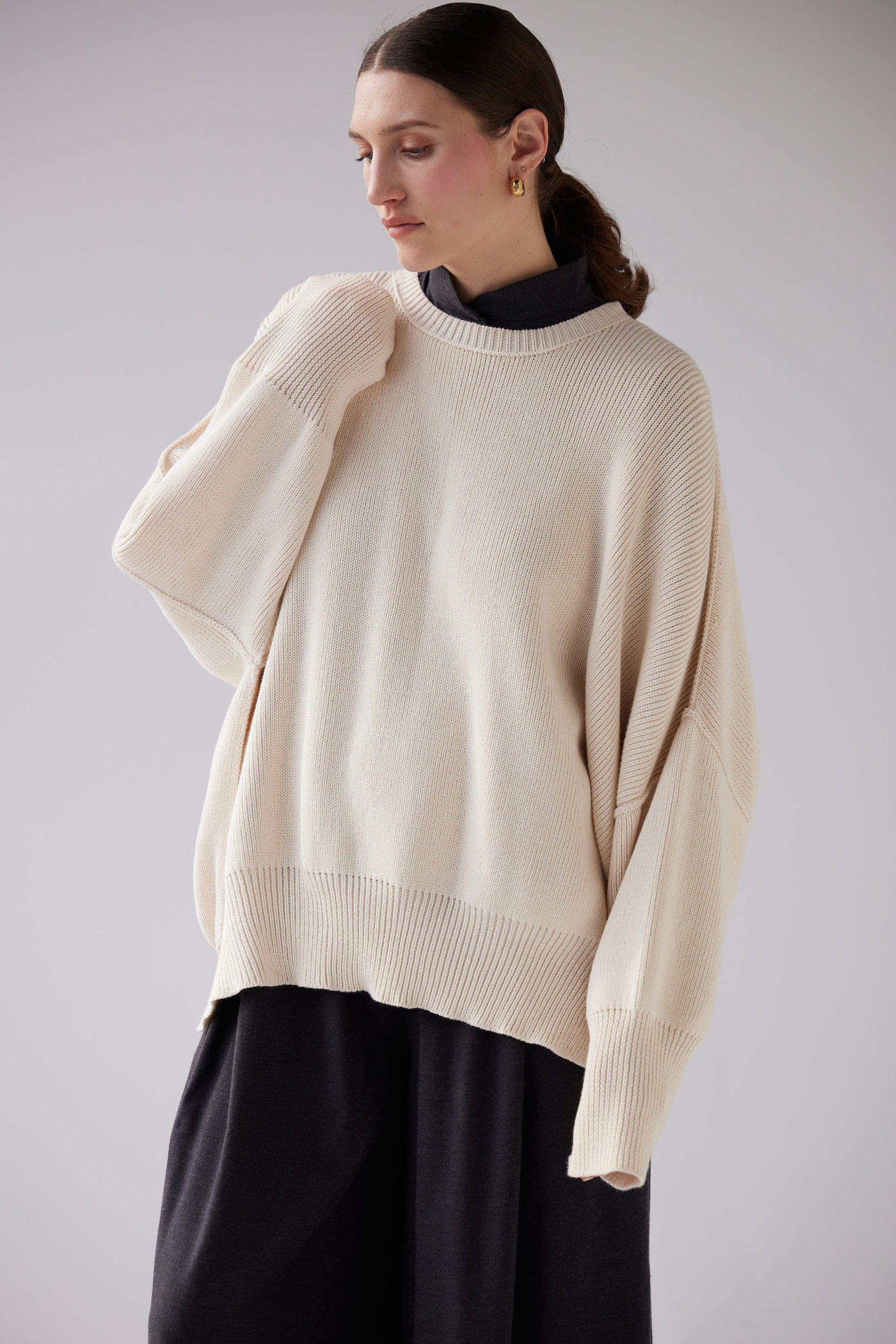 Caterina Cotton Sweater Sweaters CHRISTINE ALCALAY Natural One size